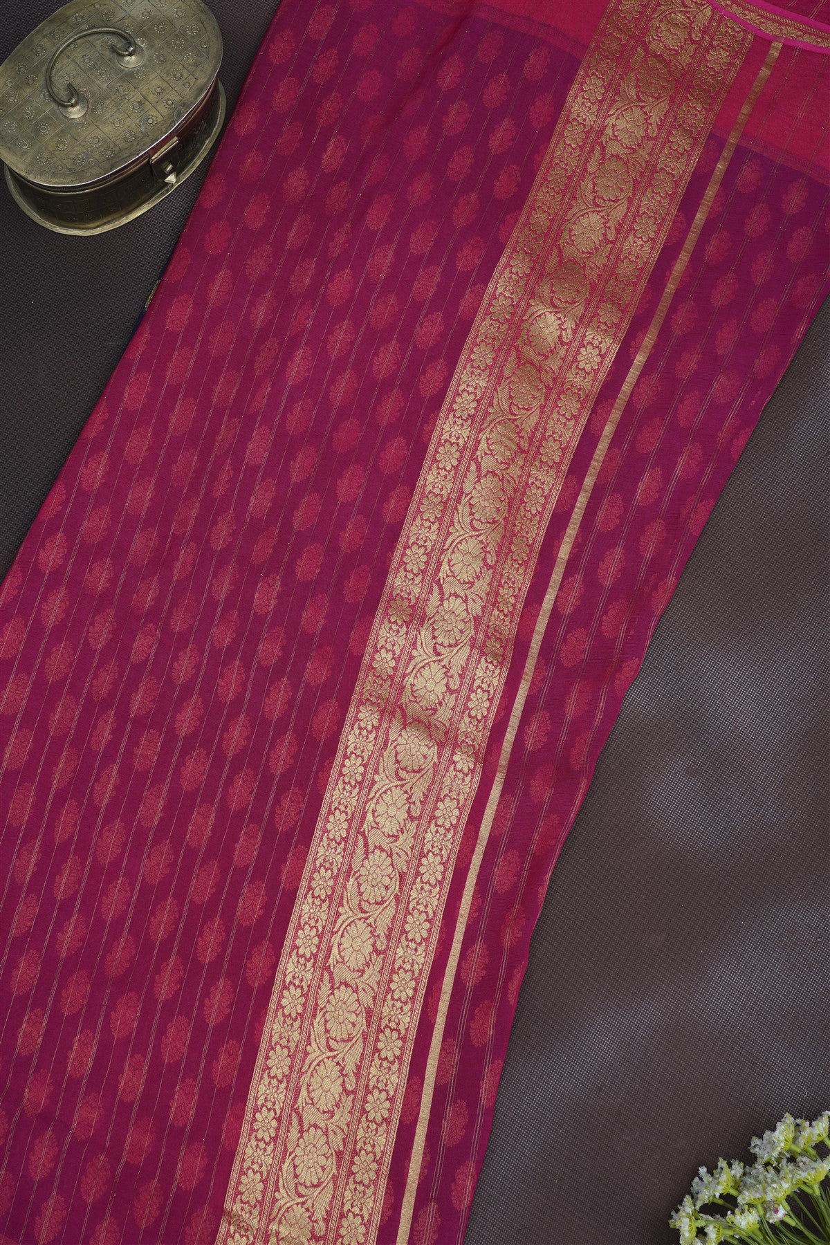 Banarasi Georgette Navy Blue Saree