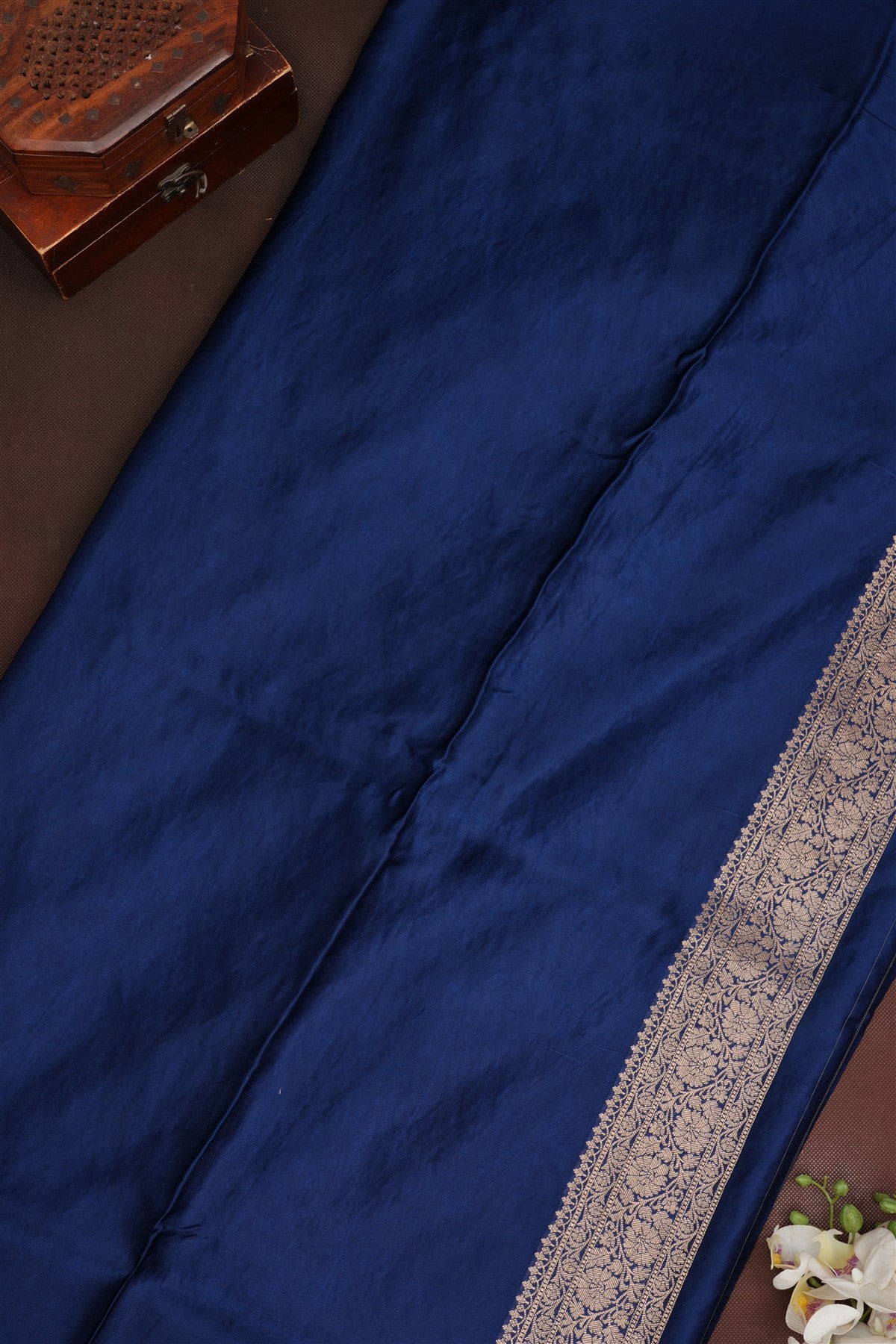 Banarasi Viscose Satin Light Blue Saree