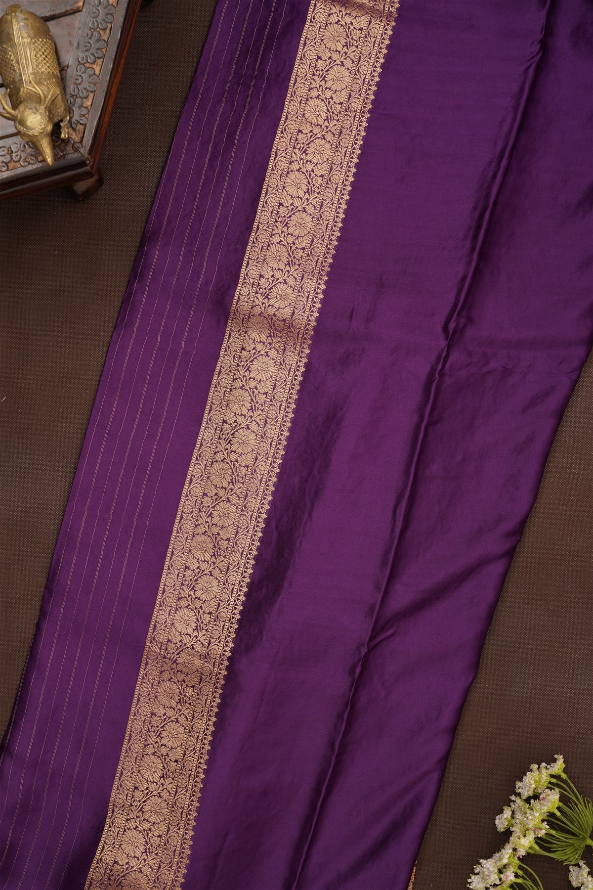 Banarasi Viscose Satin Maroon Saree