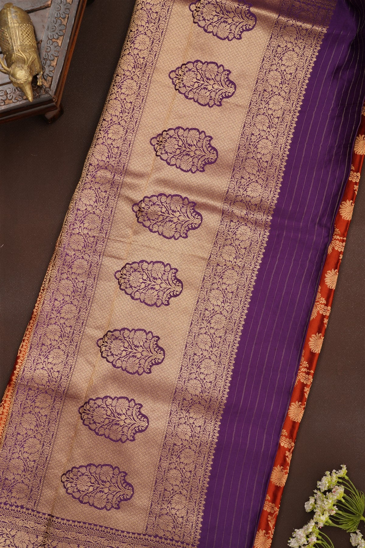 Banarasi Viscose Satin Maroon Saree