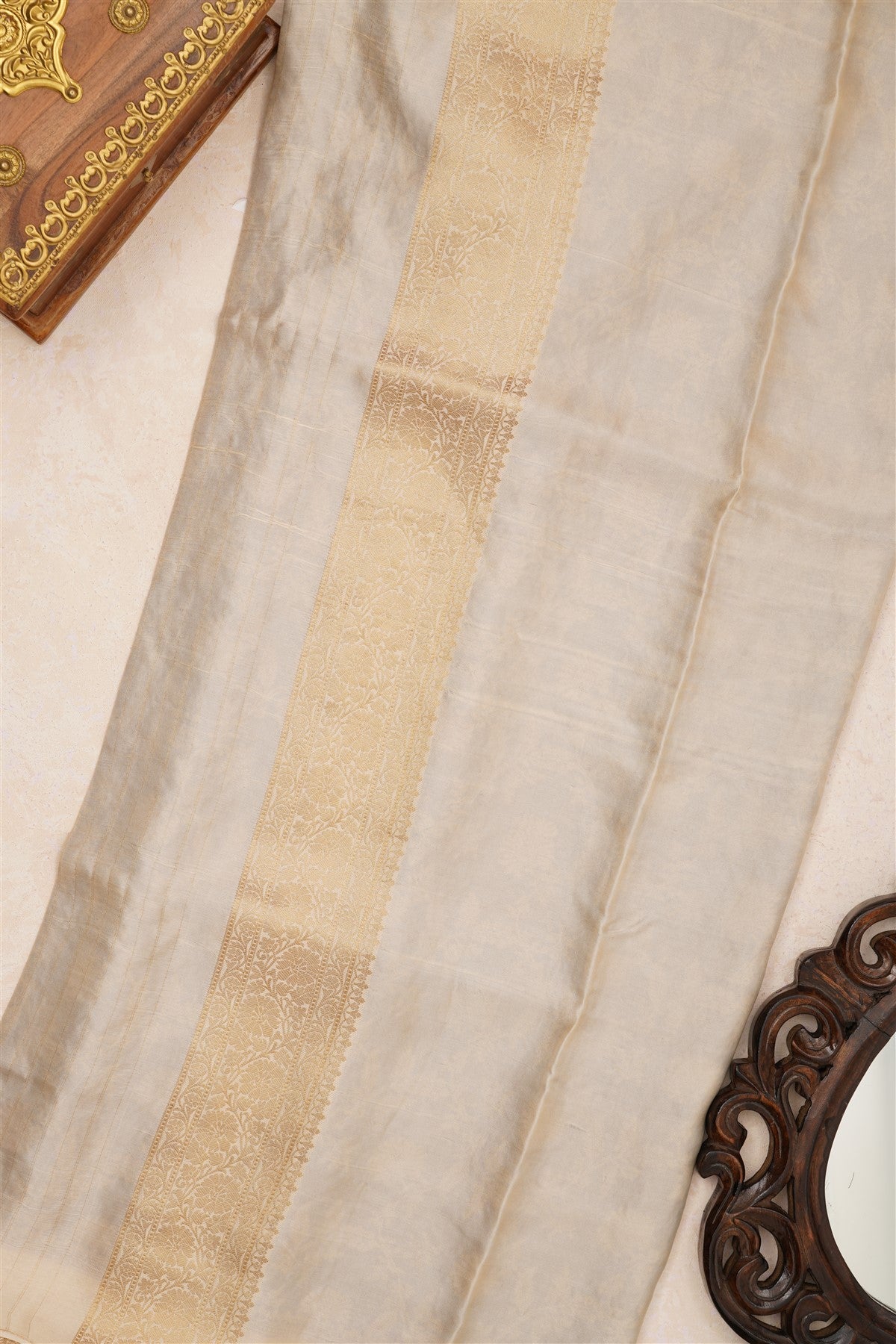 Banarasi Viscose Satin Violet Saree
