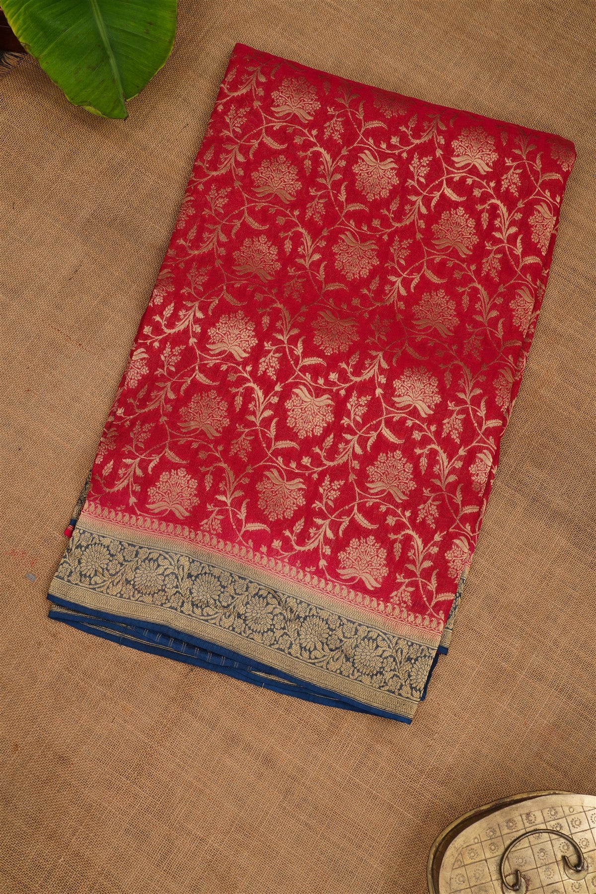 Banarasi Georgette Dark Pink Saree