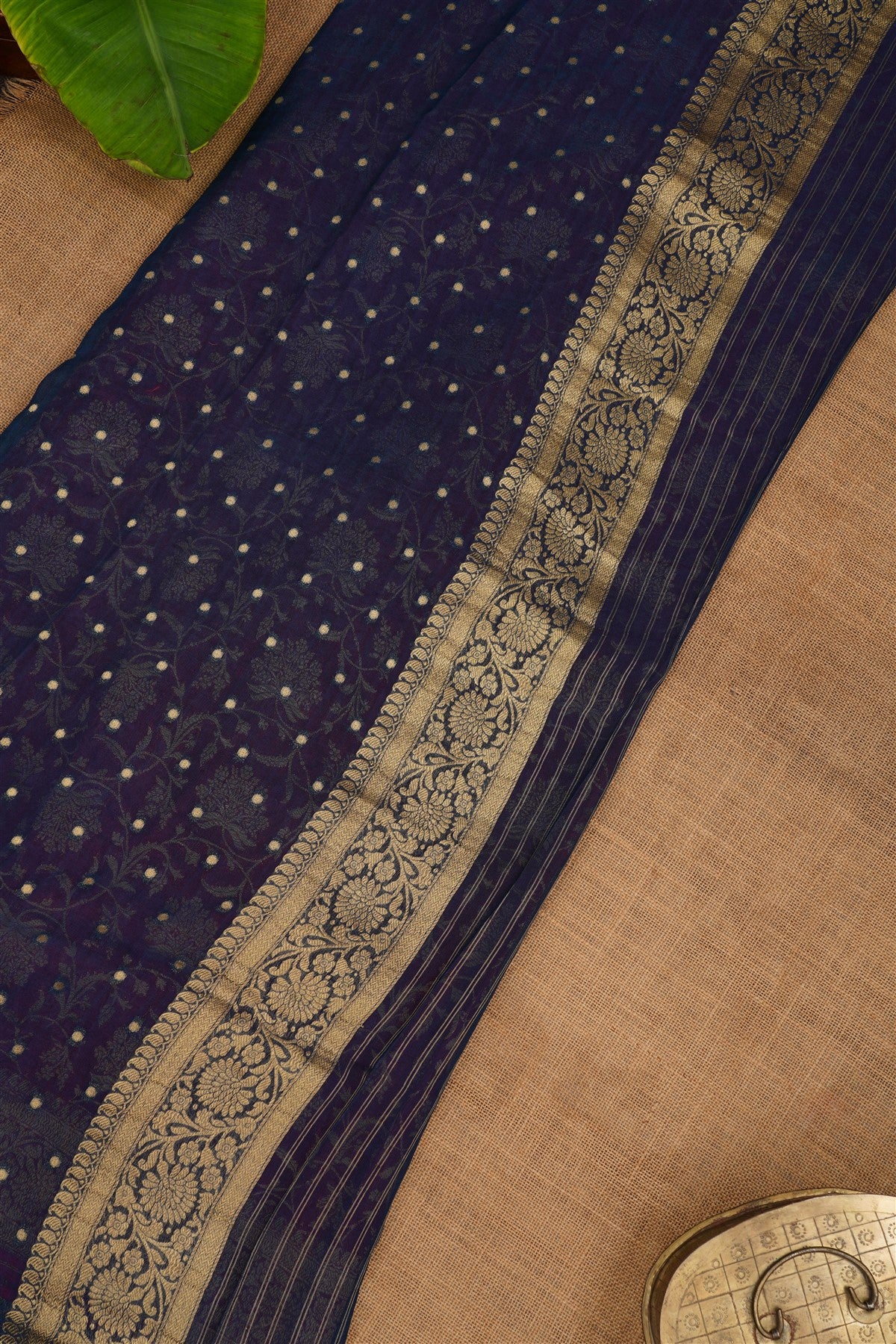 Banarasi Georgette Dark Pink Saree