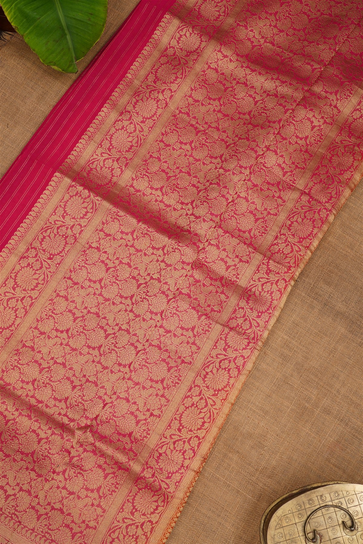 Banarasi Georgette Rust Saree