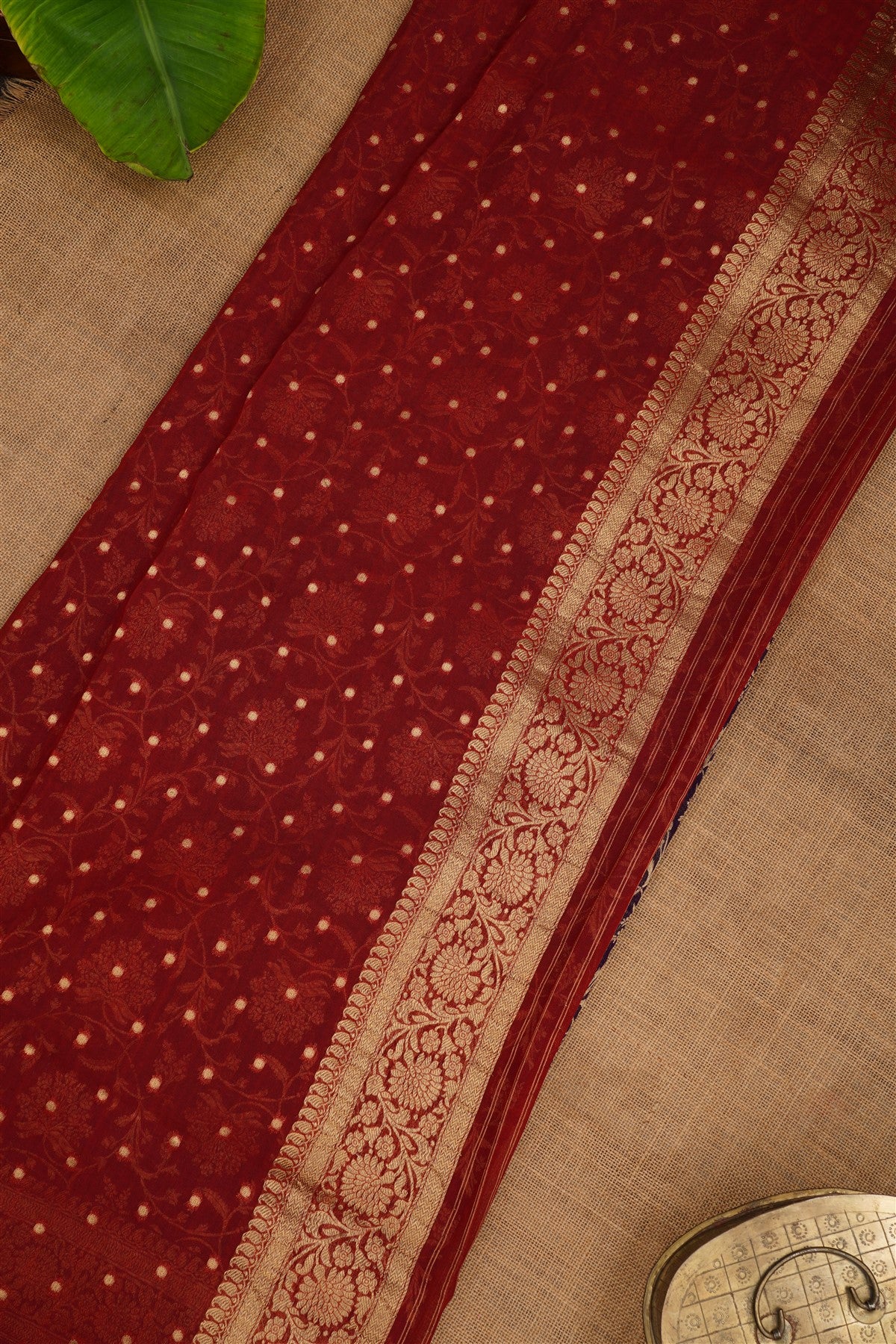 Banarasi Georgette Violet Saree