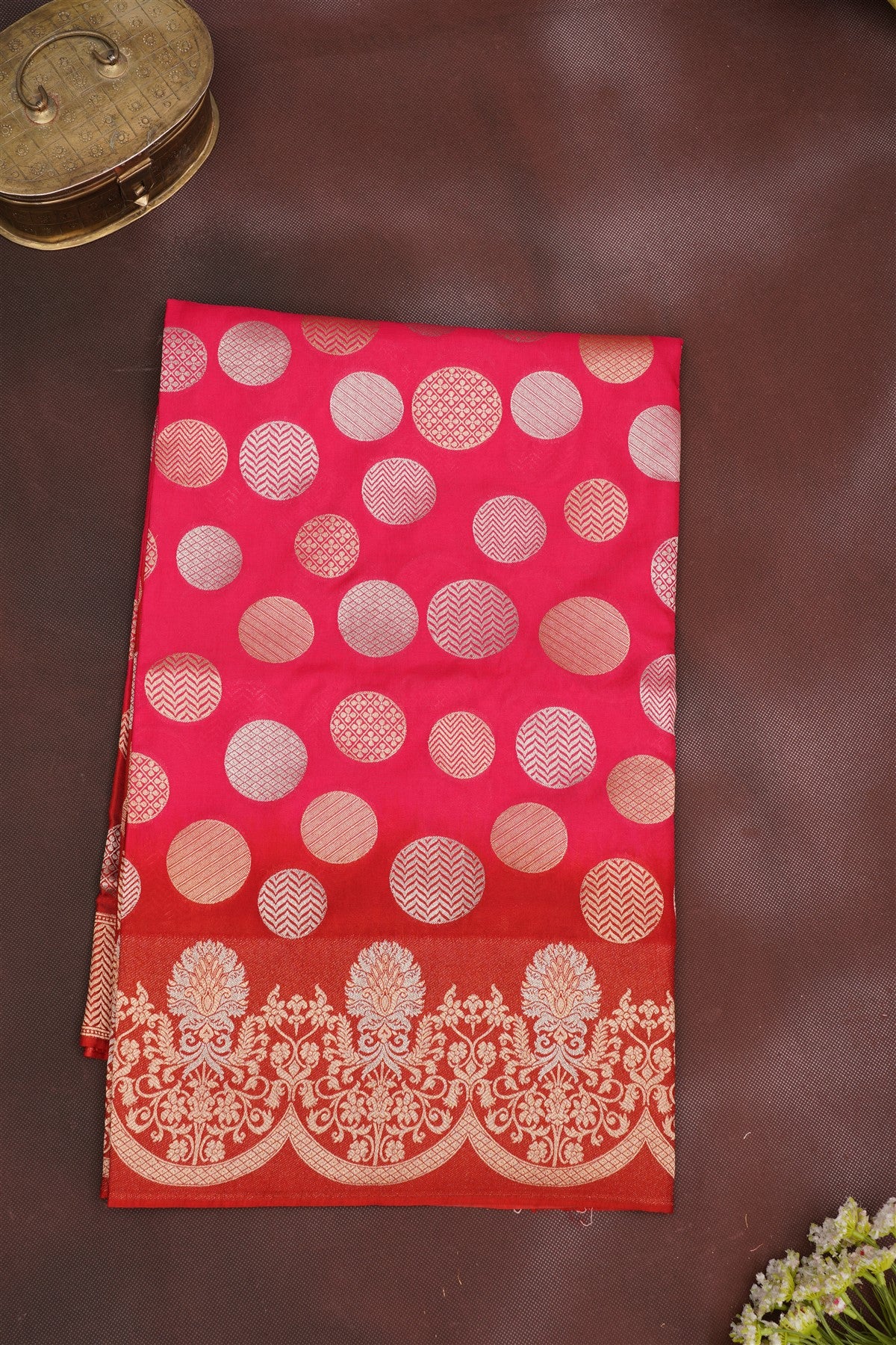 Banarasi Silk Dark Pink Saree