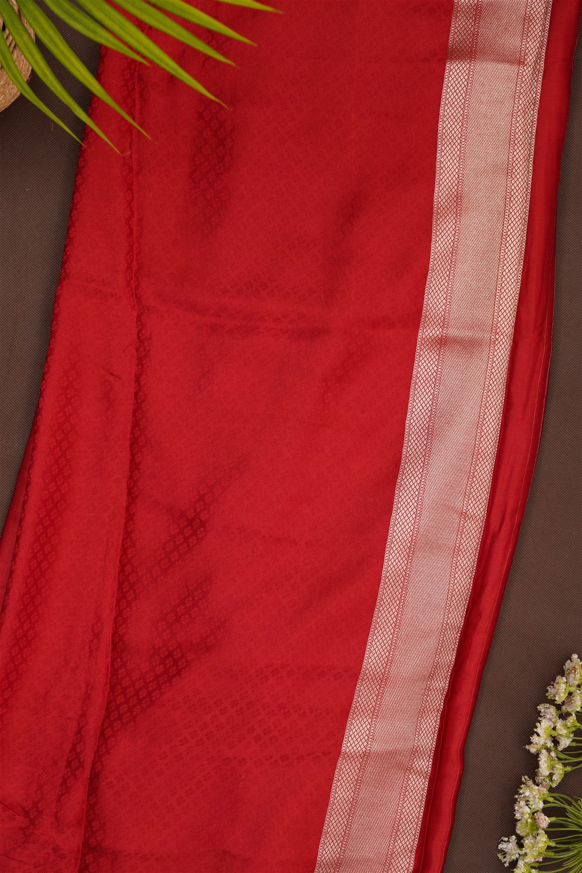 Banarasi Mashru Maroon Saree
