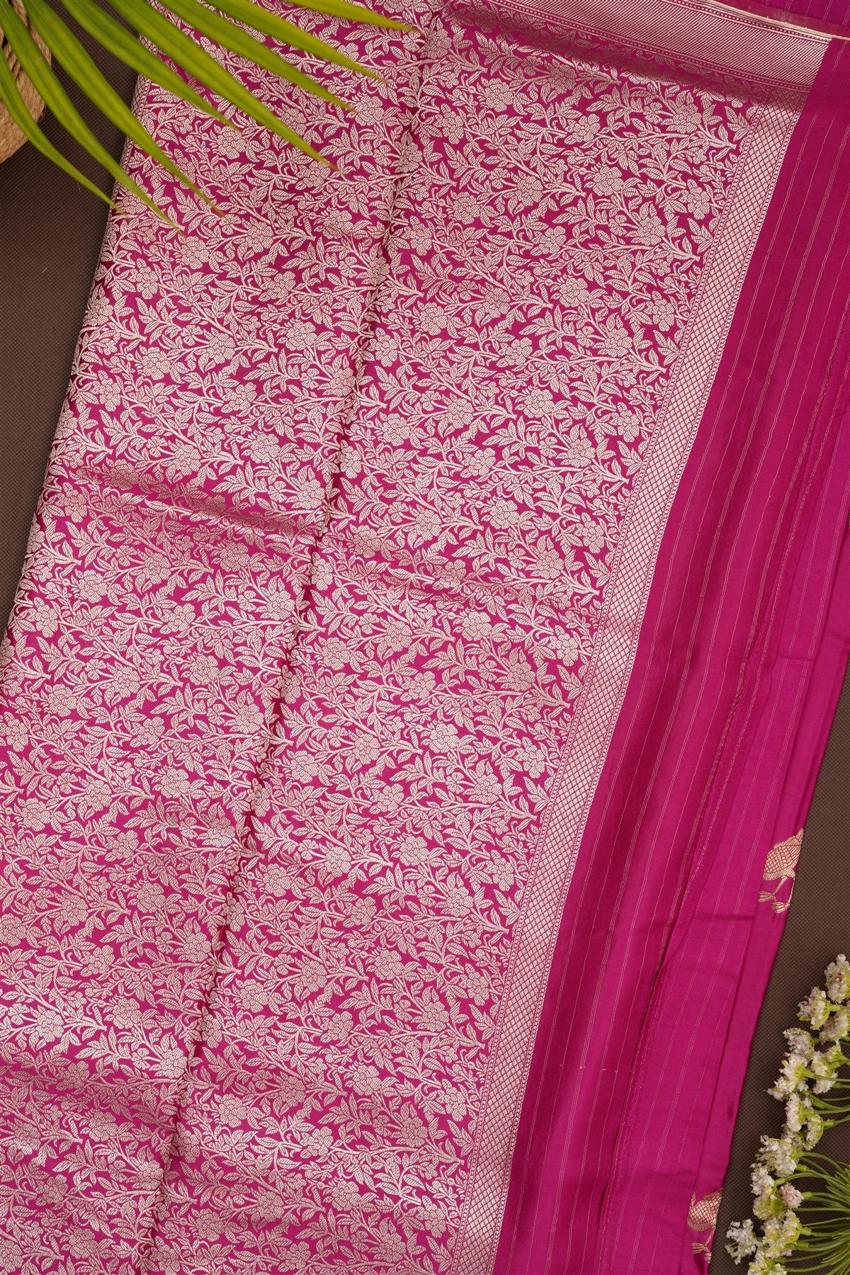 Banarasi Mashru Purple Saree