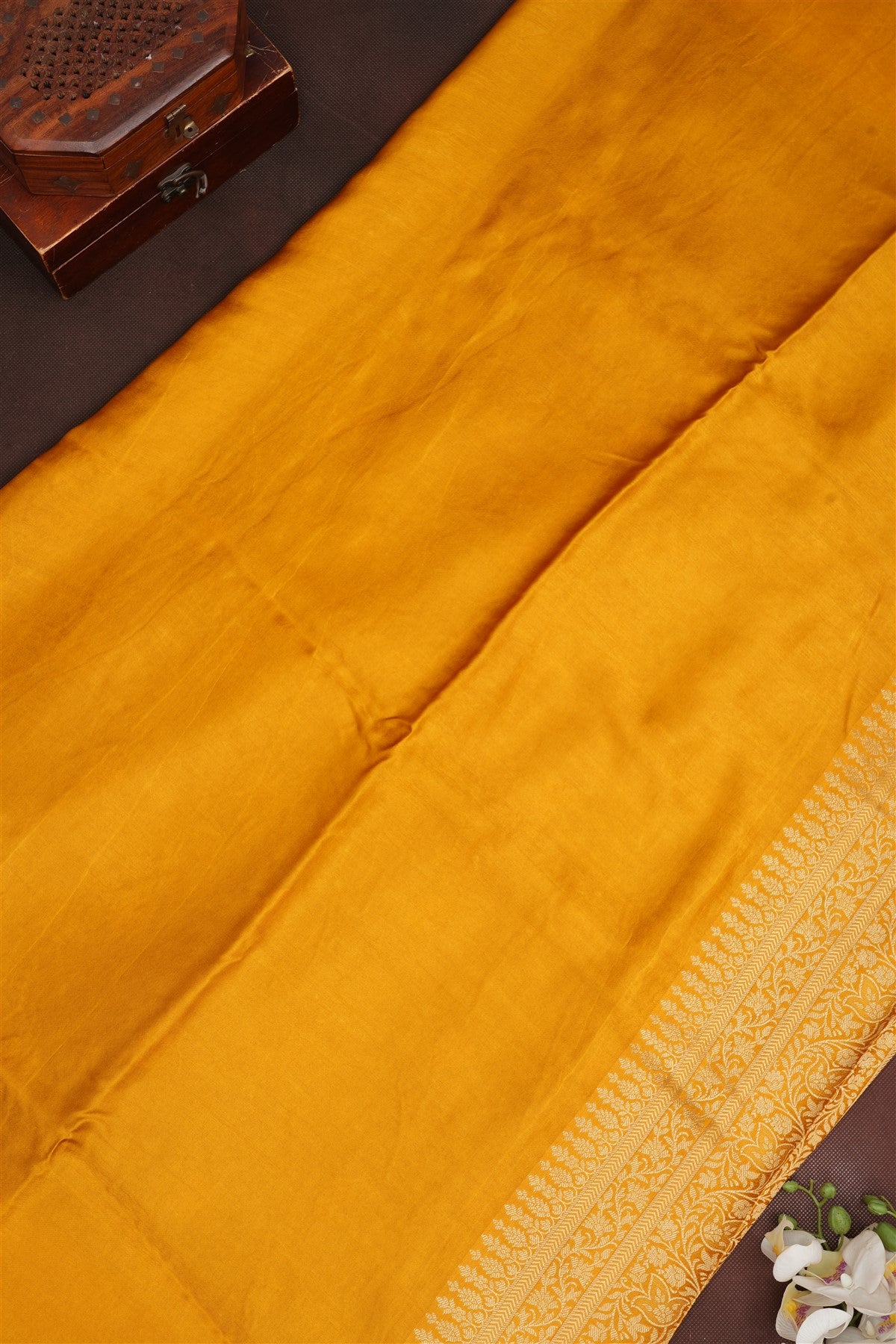 Banarasi Mashru Navy Blue Saree
