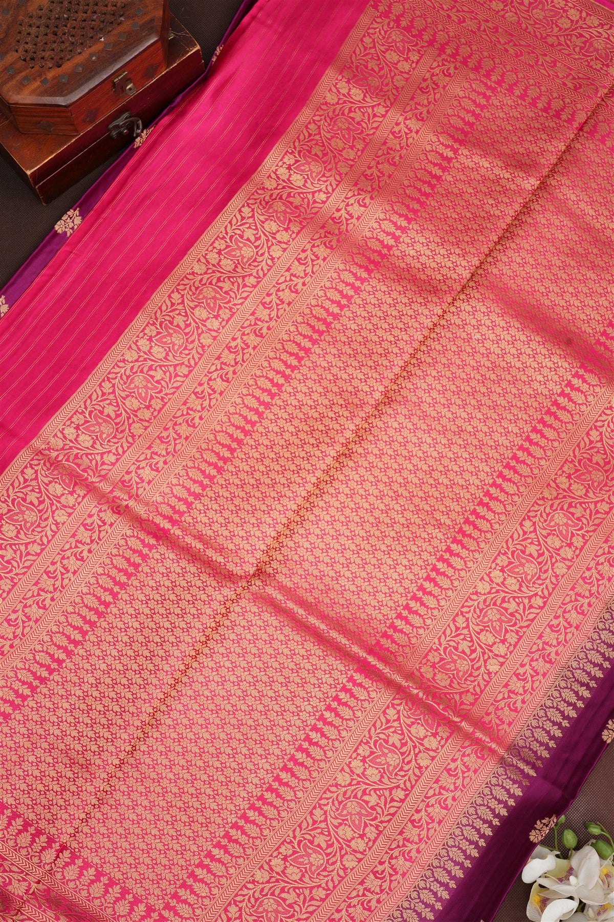 Banarasi Mashru Purple Saree