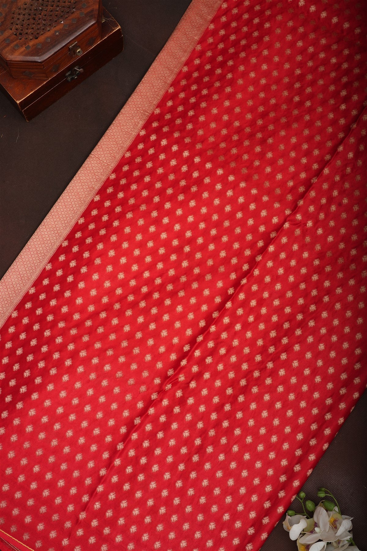 Banarasi Viscose Satin Maroon Saree