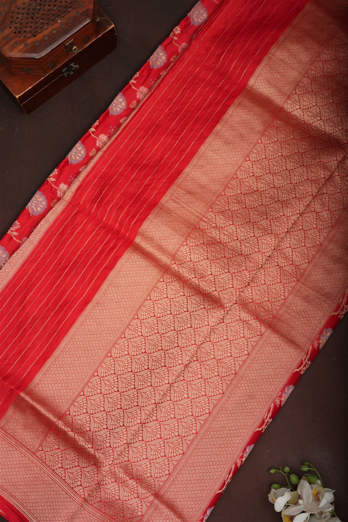 Banarasi Viscose Satin Maroon Saree