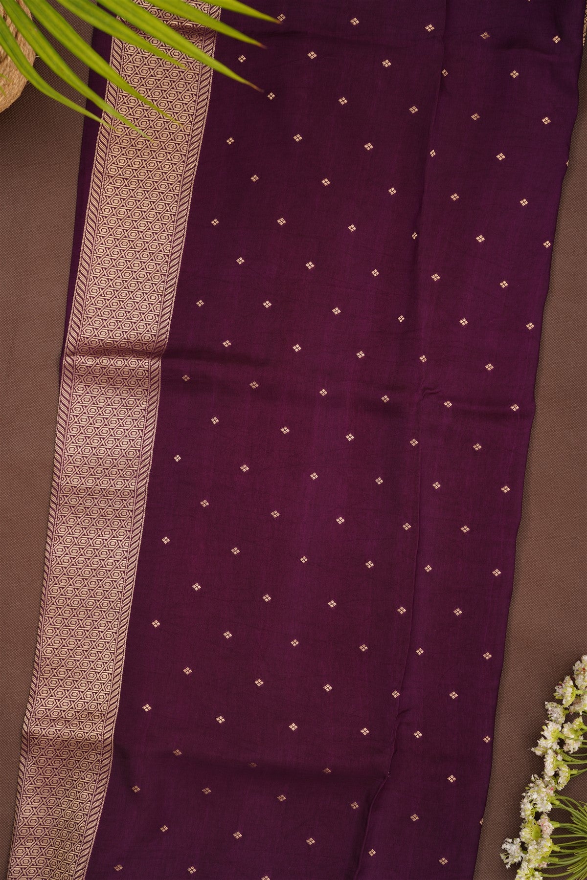 Banarasi Tissue Silk Dark Pink Saree
