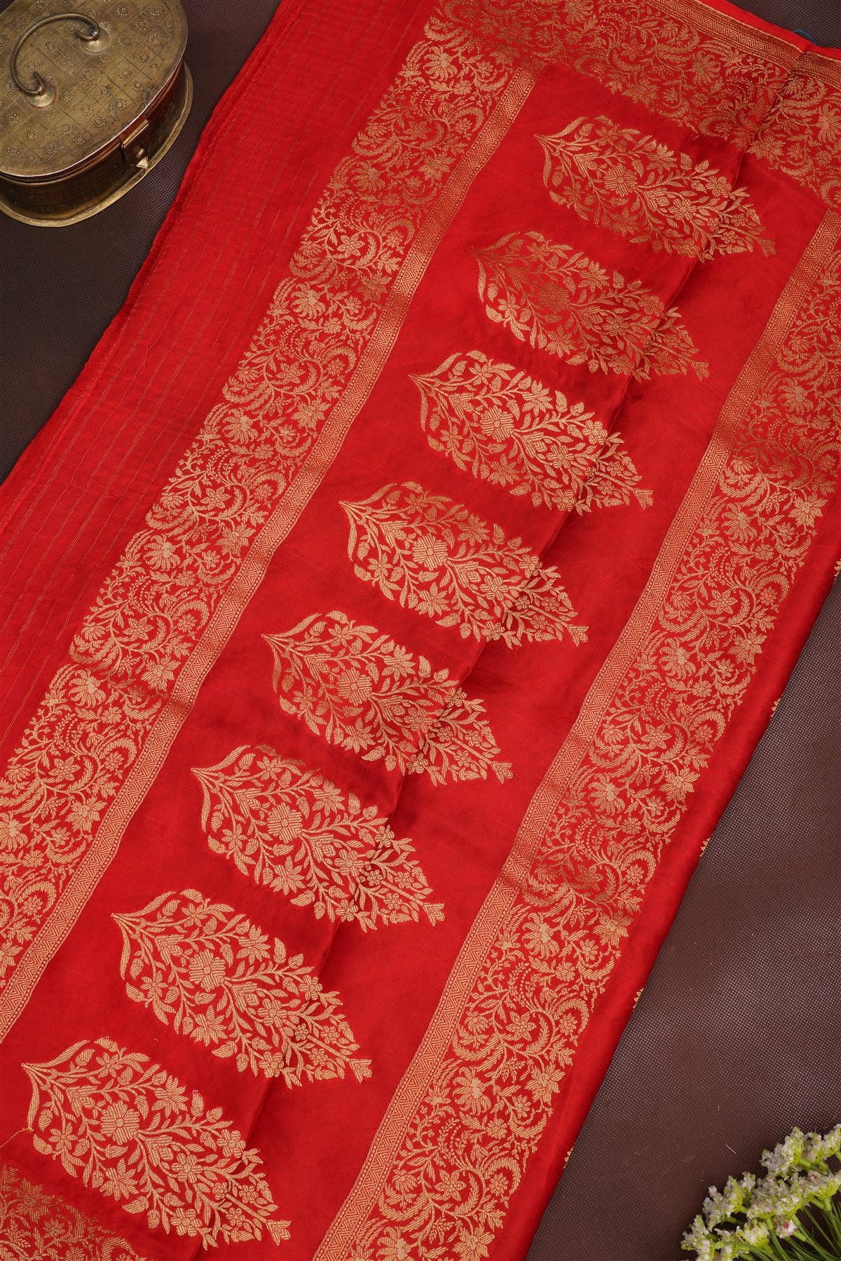 Banarasi Mashru Dark Blue Saree