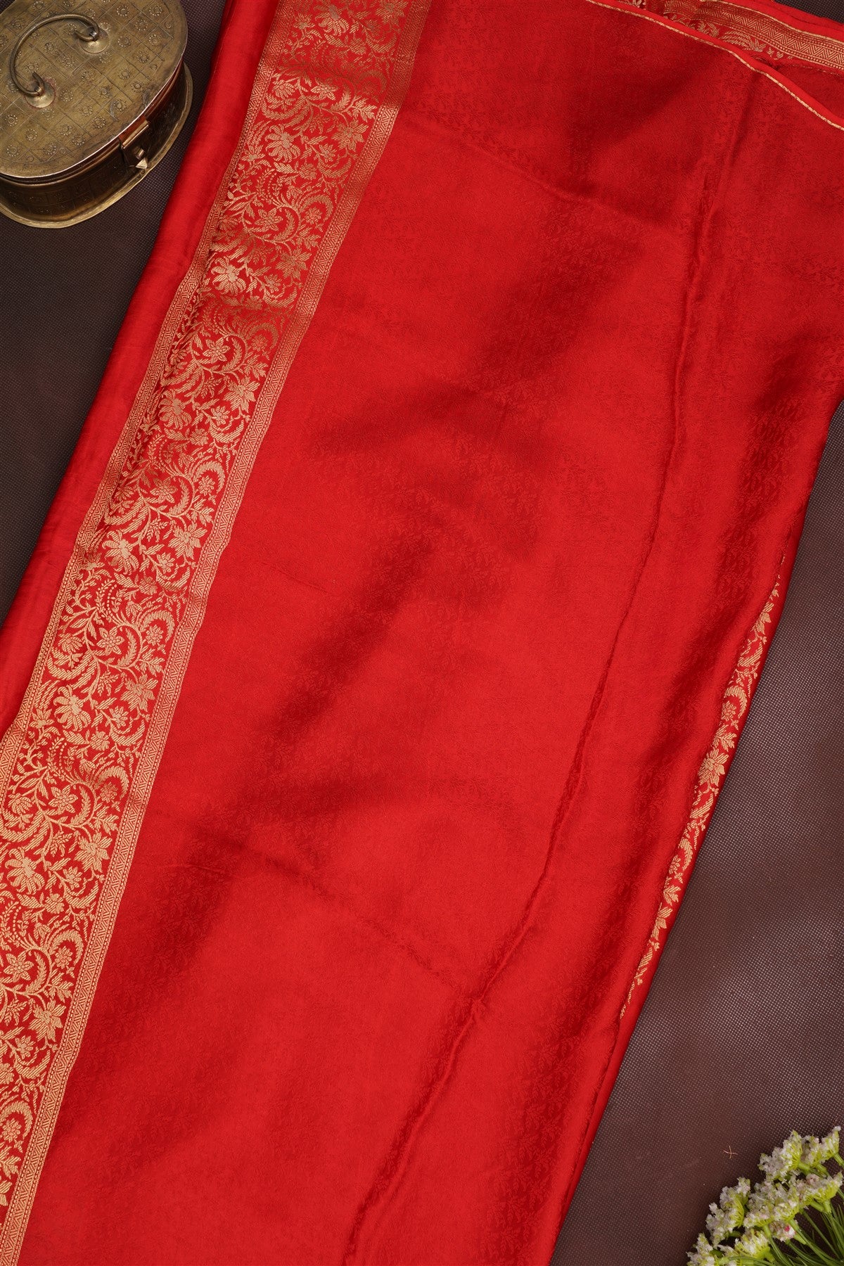 Banarasi Mashru Dark Pink Saree