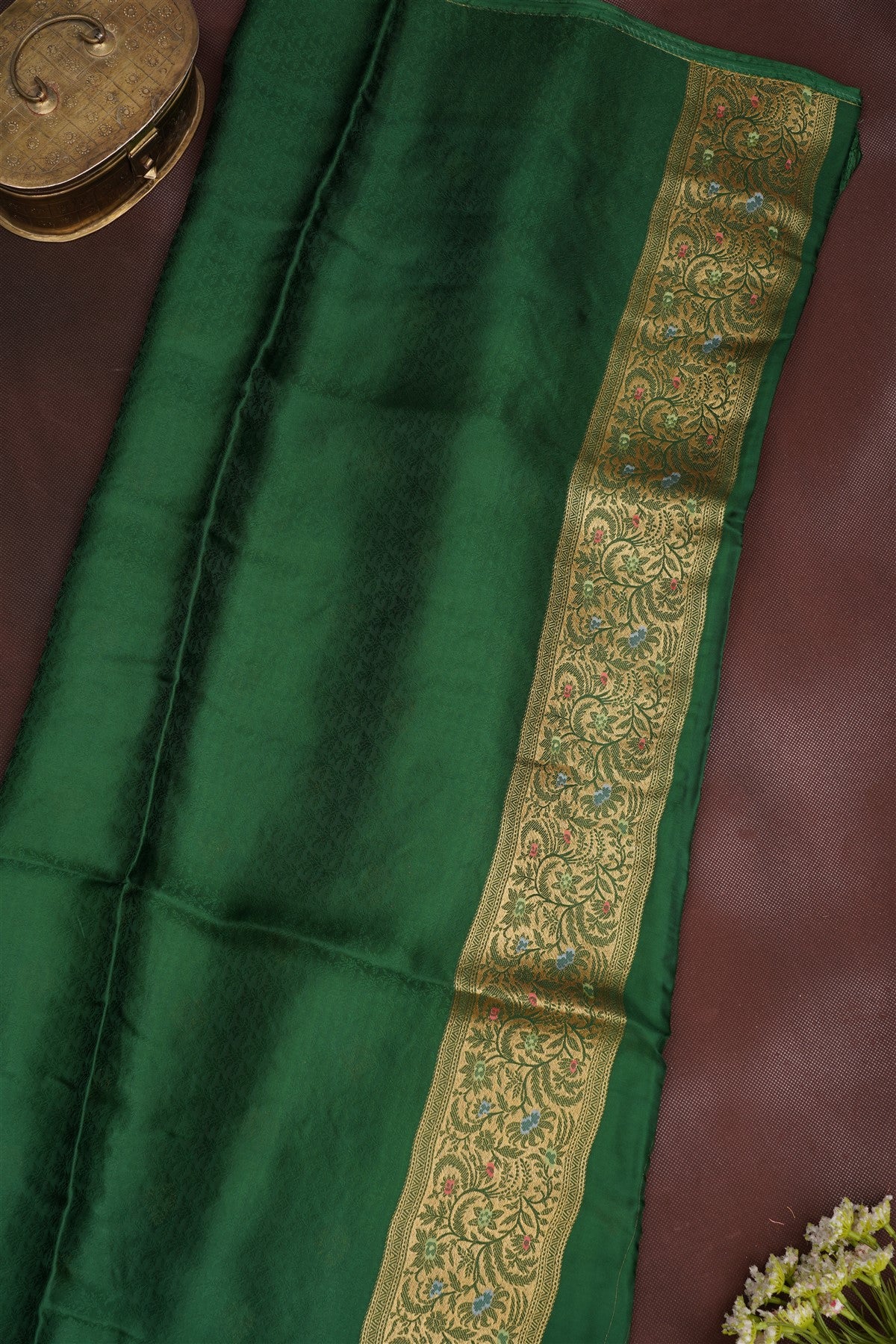 Banarasi Mashru Light Green Saree