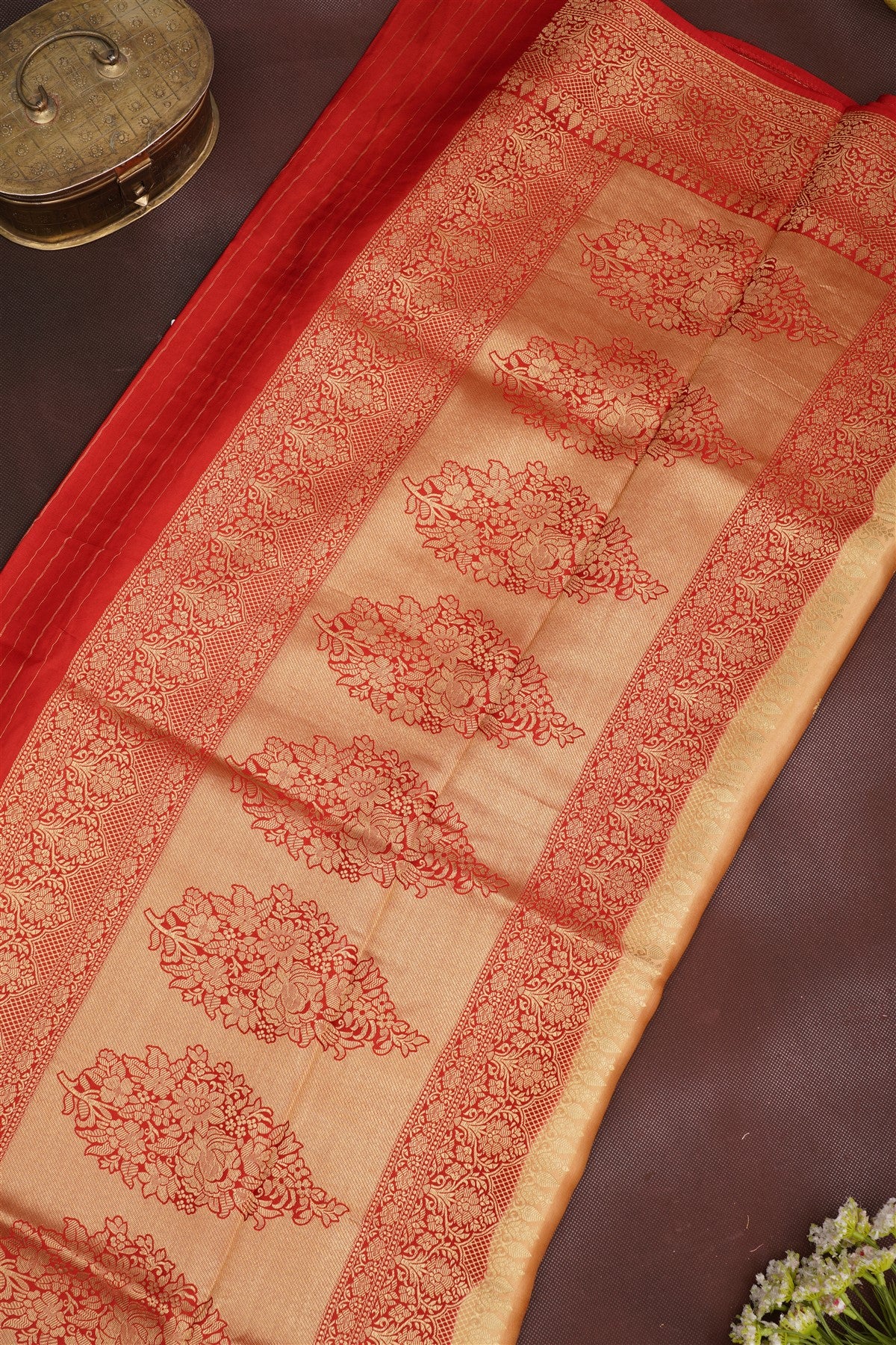 Banarasi Mashru Beige Saree