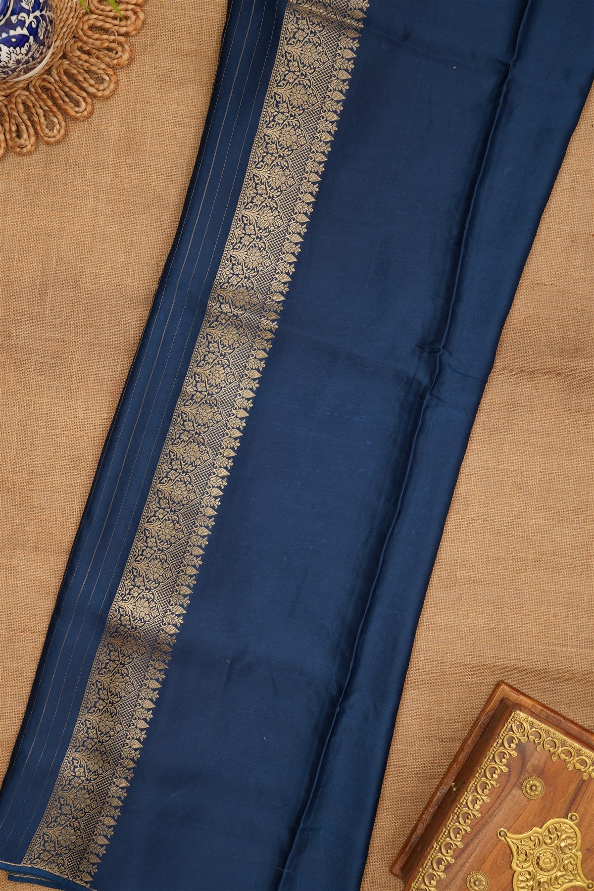 Banarasi Mashru Olive Green Saree