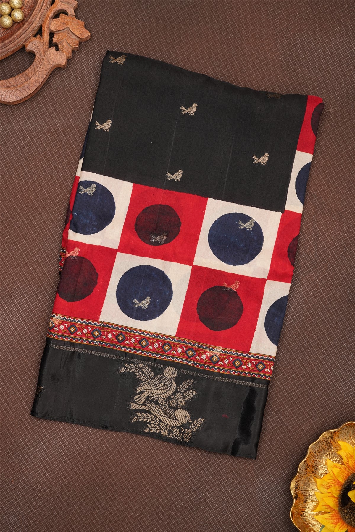 Fancy Dola Silk Black Saree