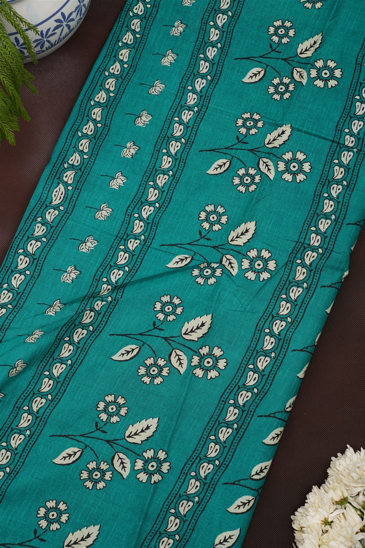 Fancy Cotton Blue Saree