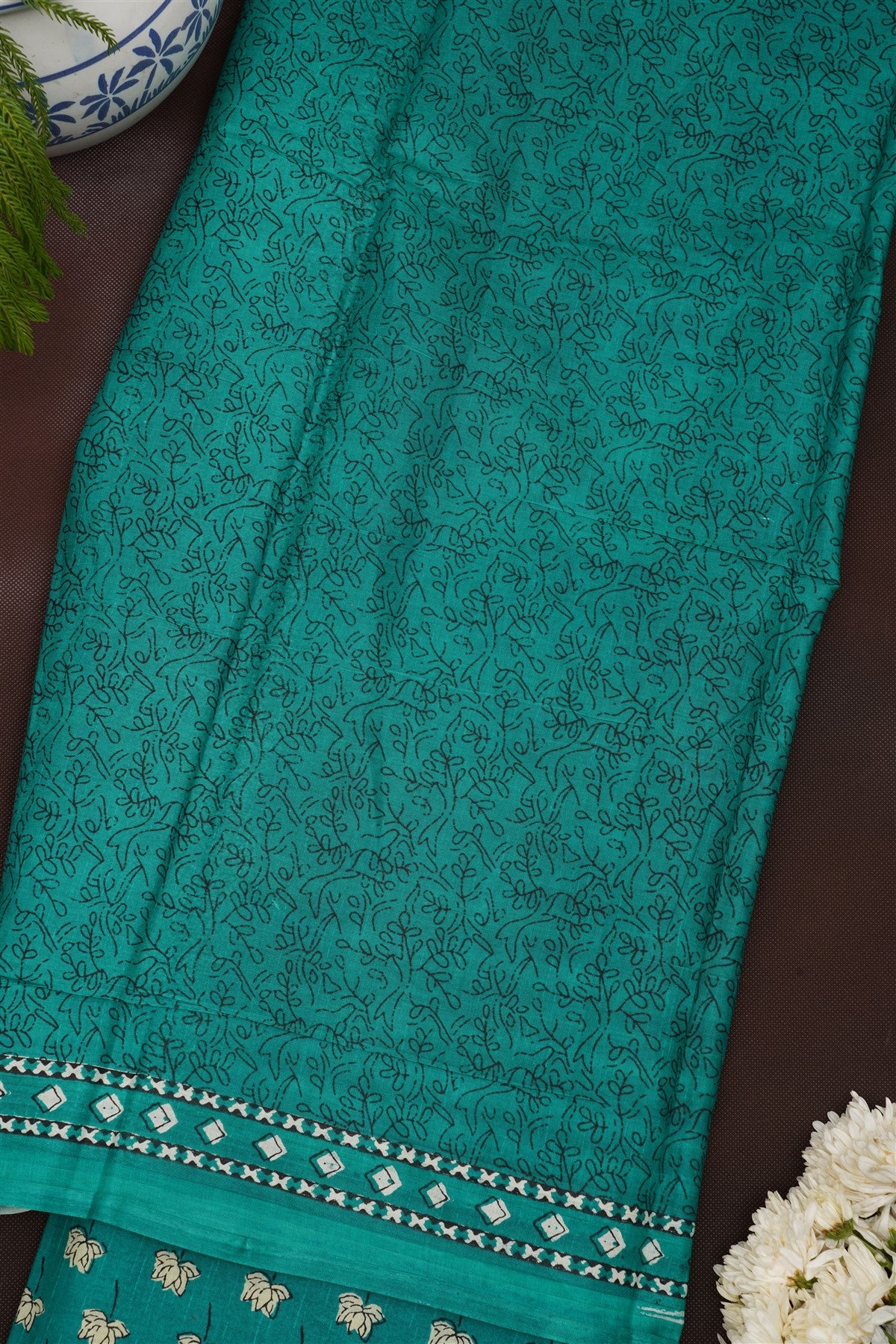 Fancy Cotton Blue Saree