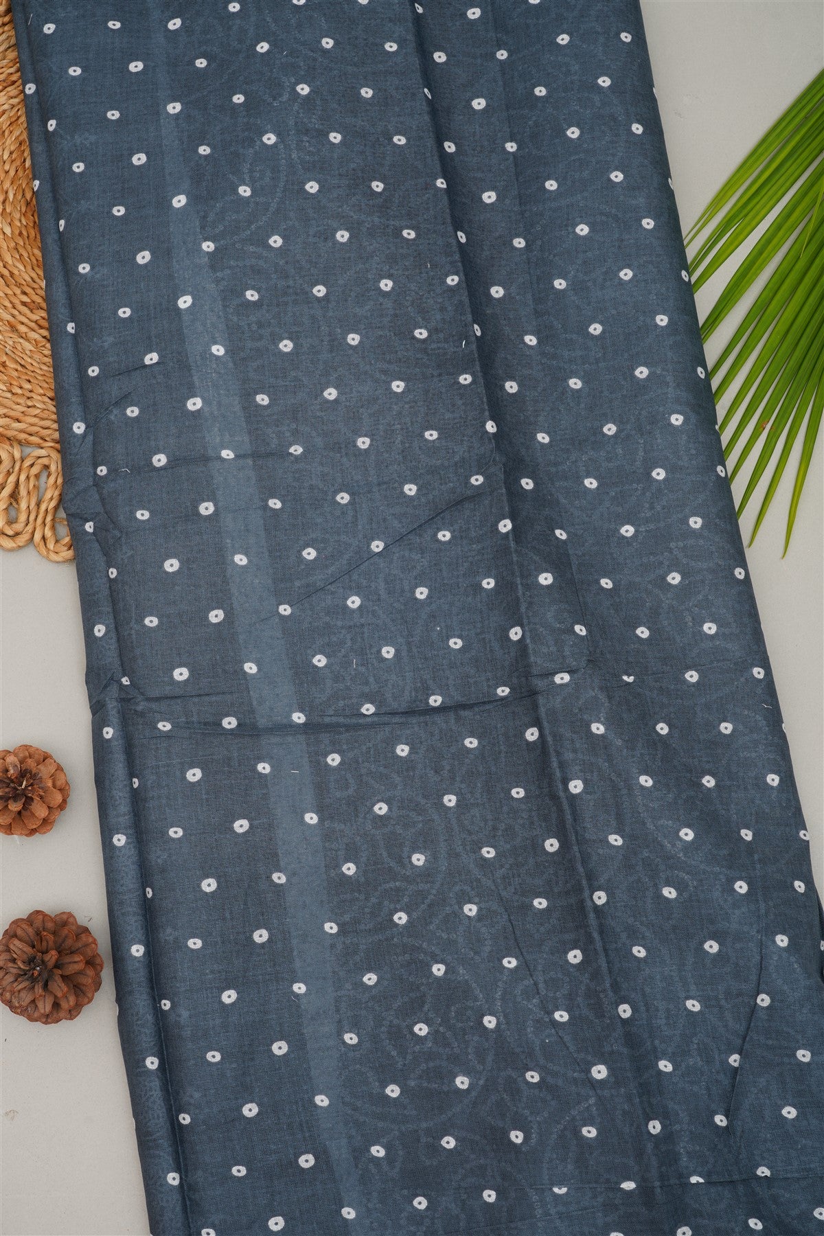 Fancy Cotton Grey Saree