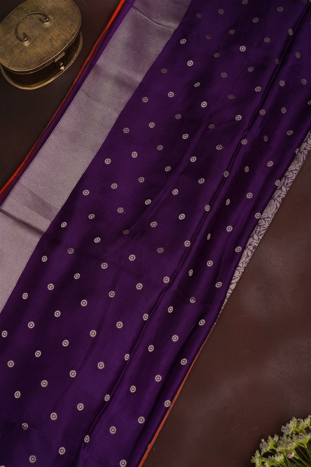 Banarasi Silk Dark Orange Saree