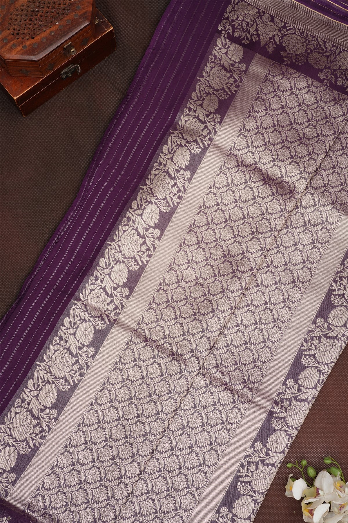 Banarasi Silk Violet Saree