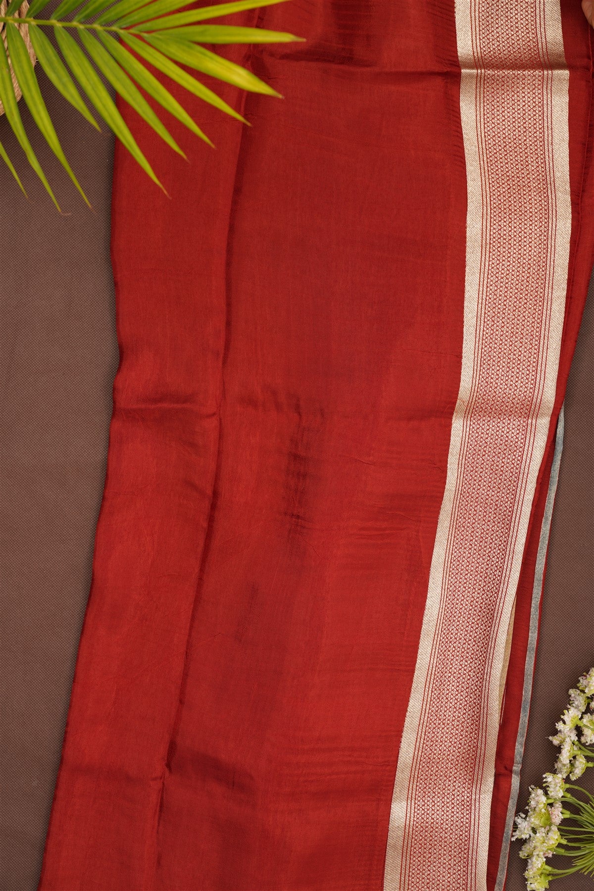 Banarasi Silk Dark Maroon Saree