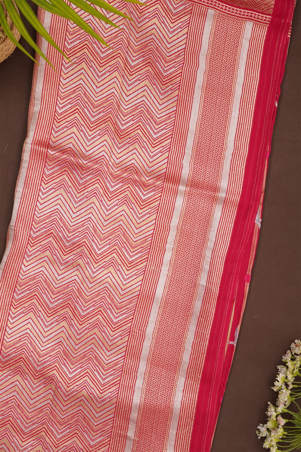 Banarasi Silk Dark Pink Saree