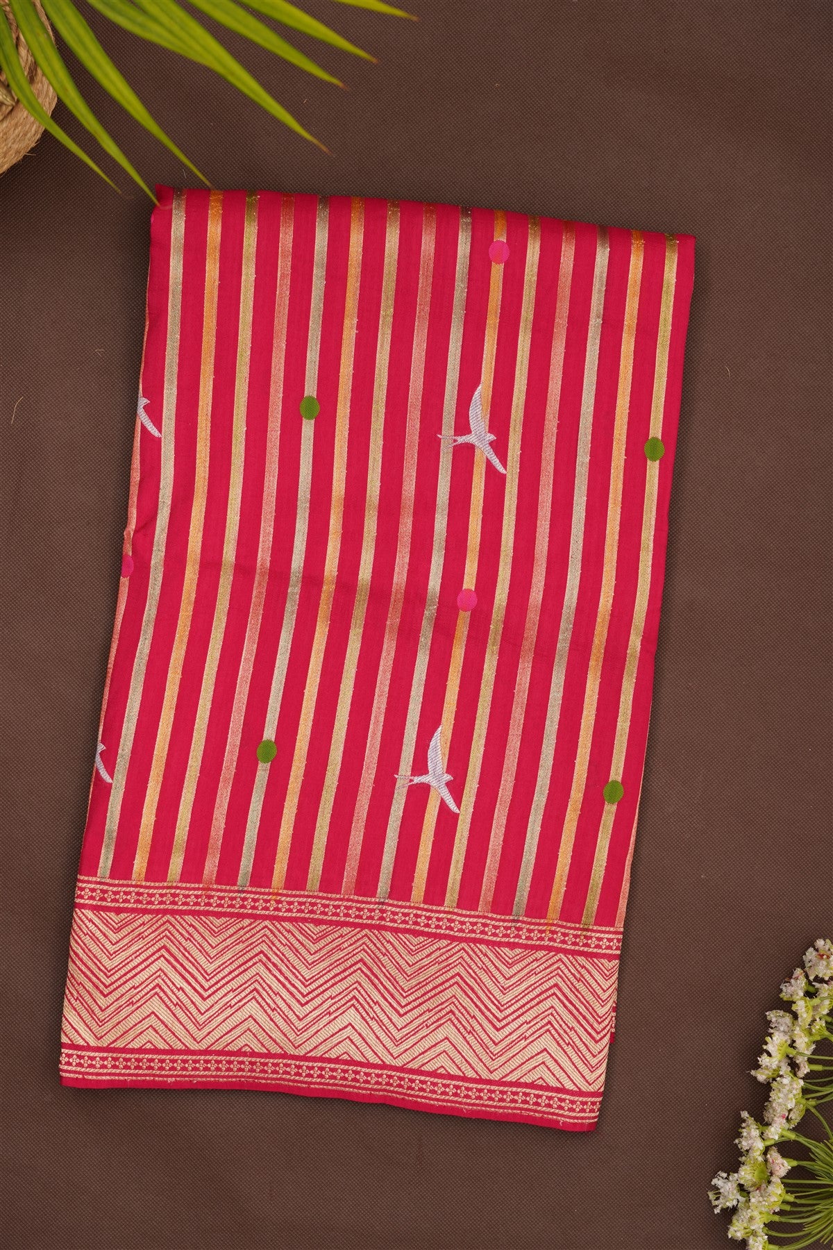 Banarasi Silk Dark Pink Saree