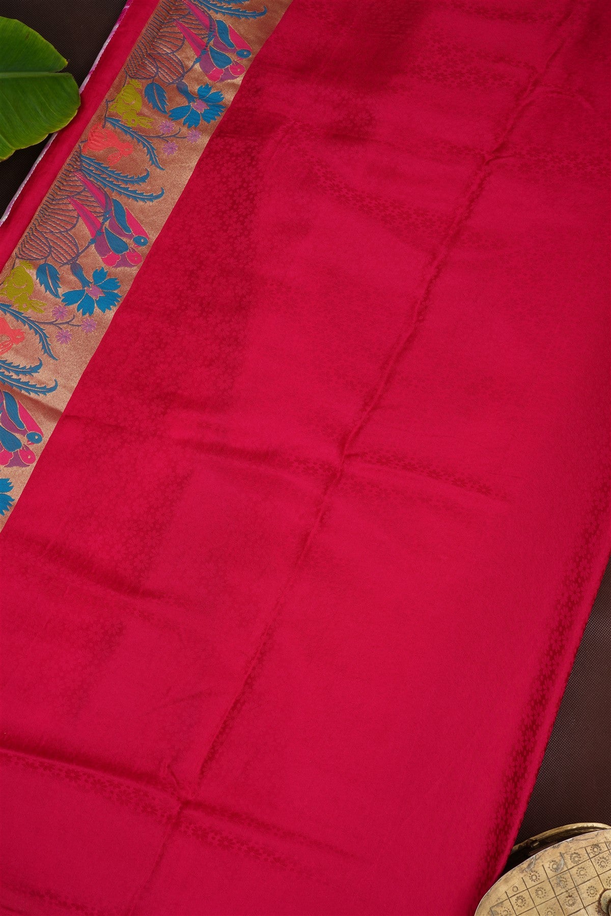 Banarasi Mashru Pink Shibori Print Saree