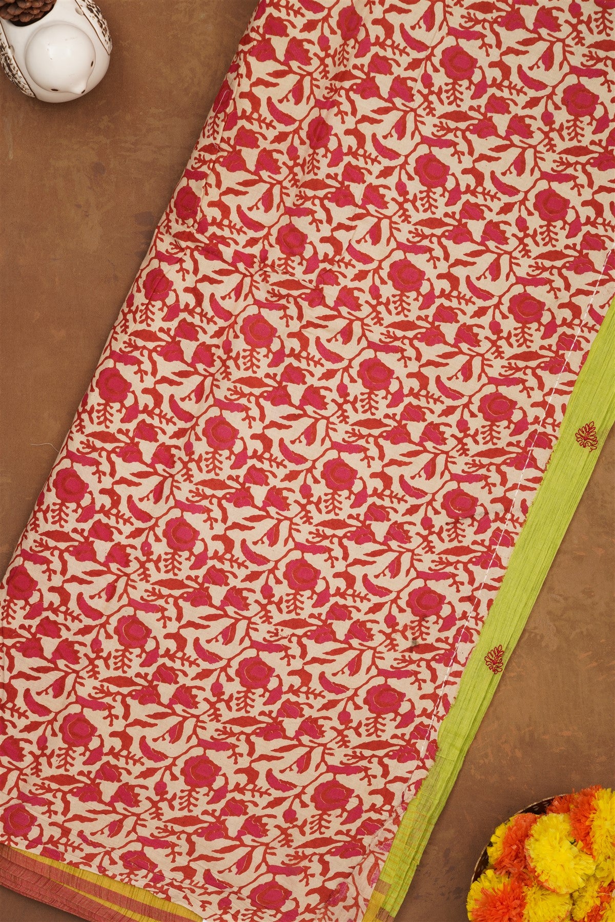 Handloom Cotton Light Green Saree