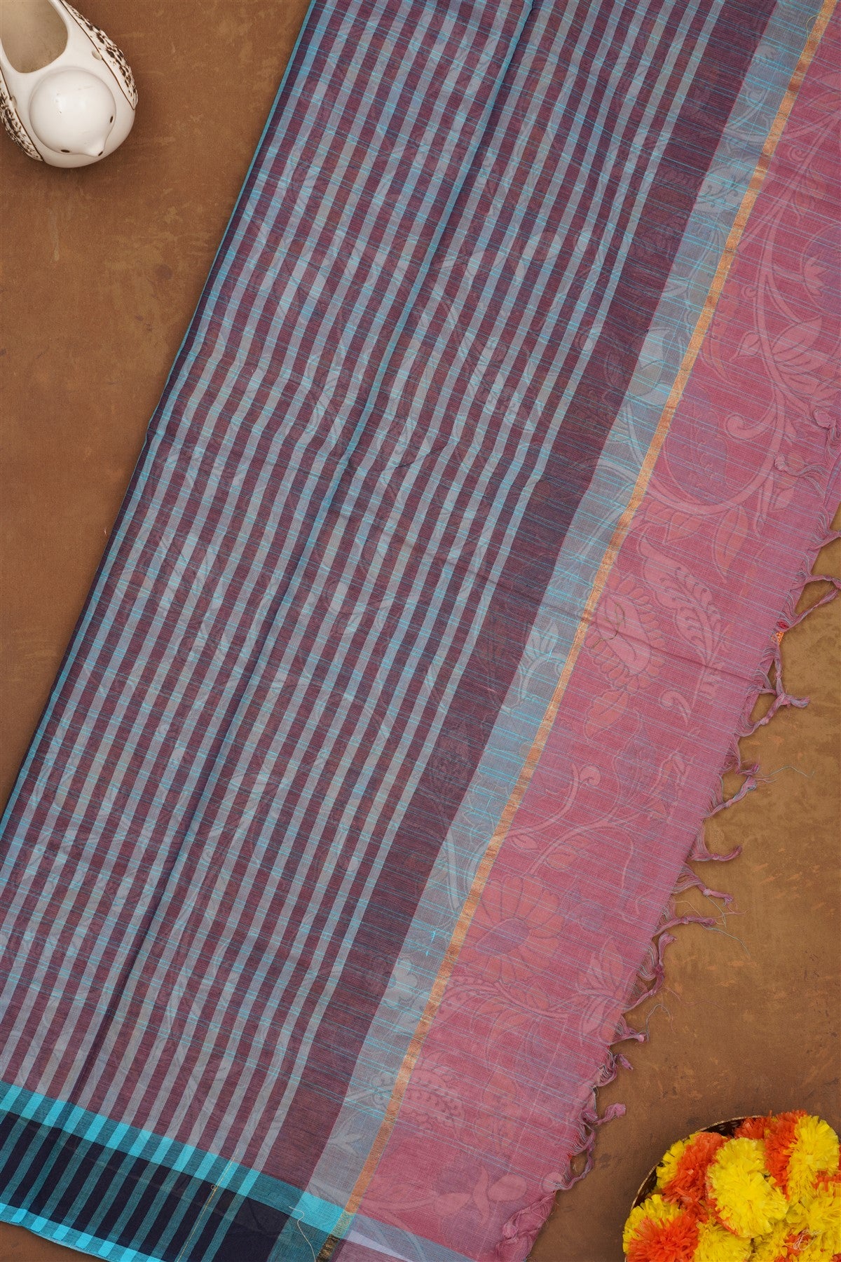 Handloom Cotton Light Purple Saree