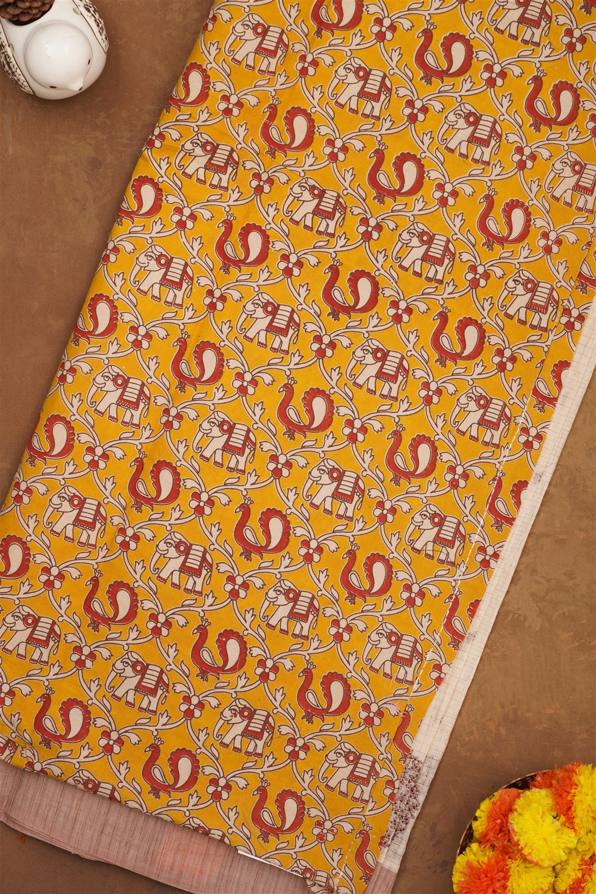 Handloom Cotton Cream Saree