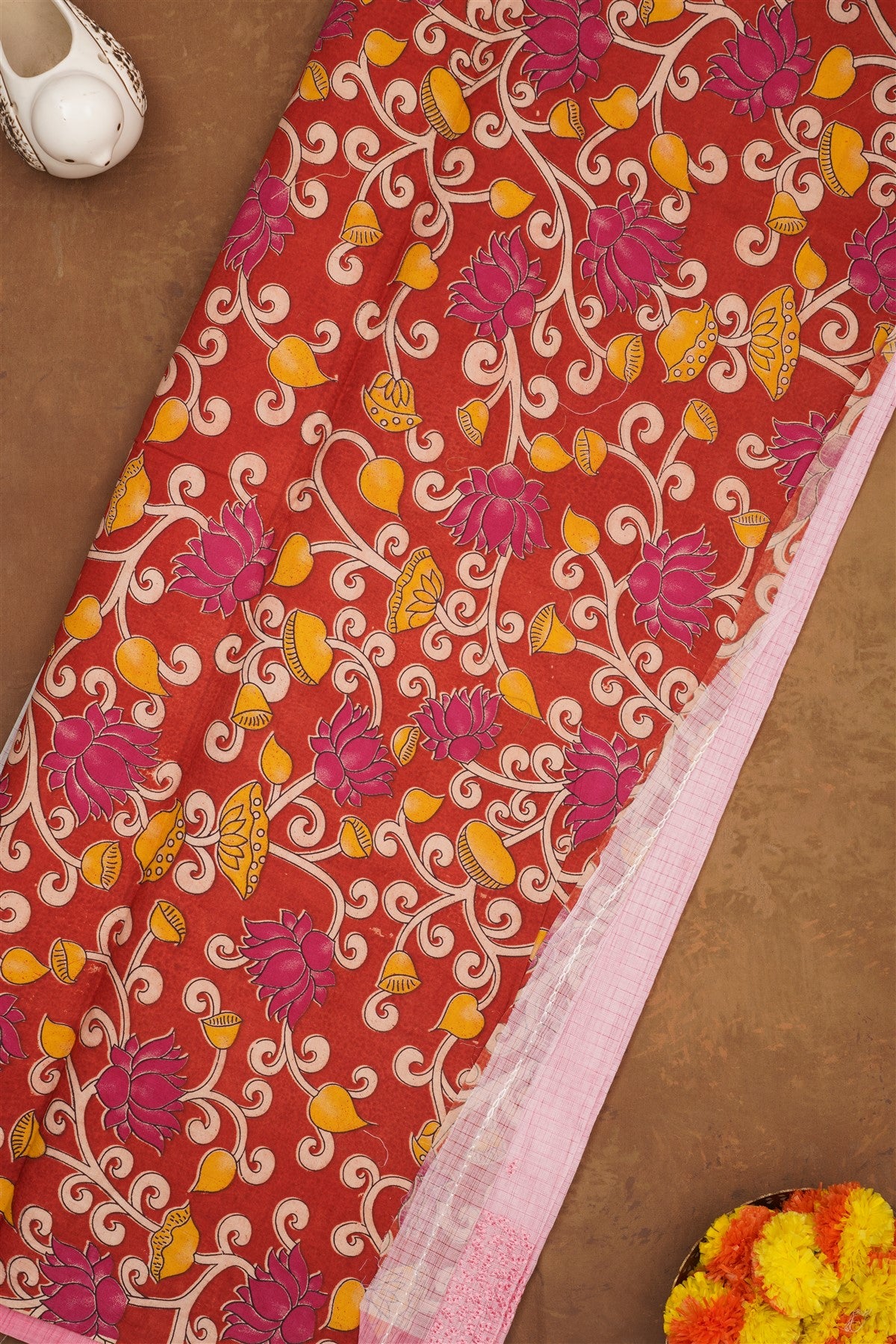 Handloom Cotton Light Pink Saree