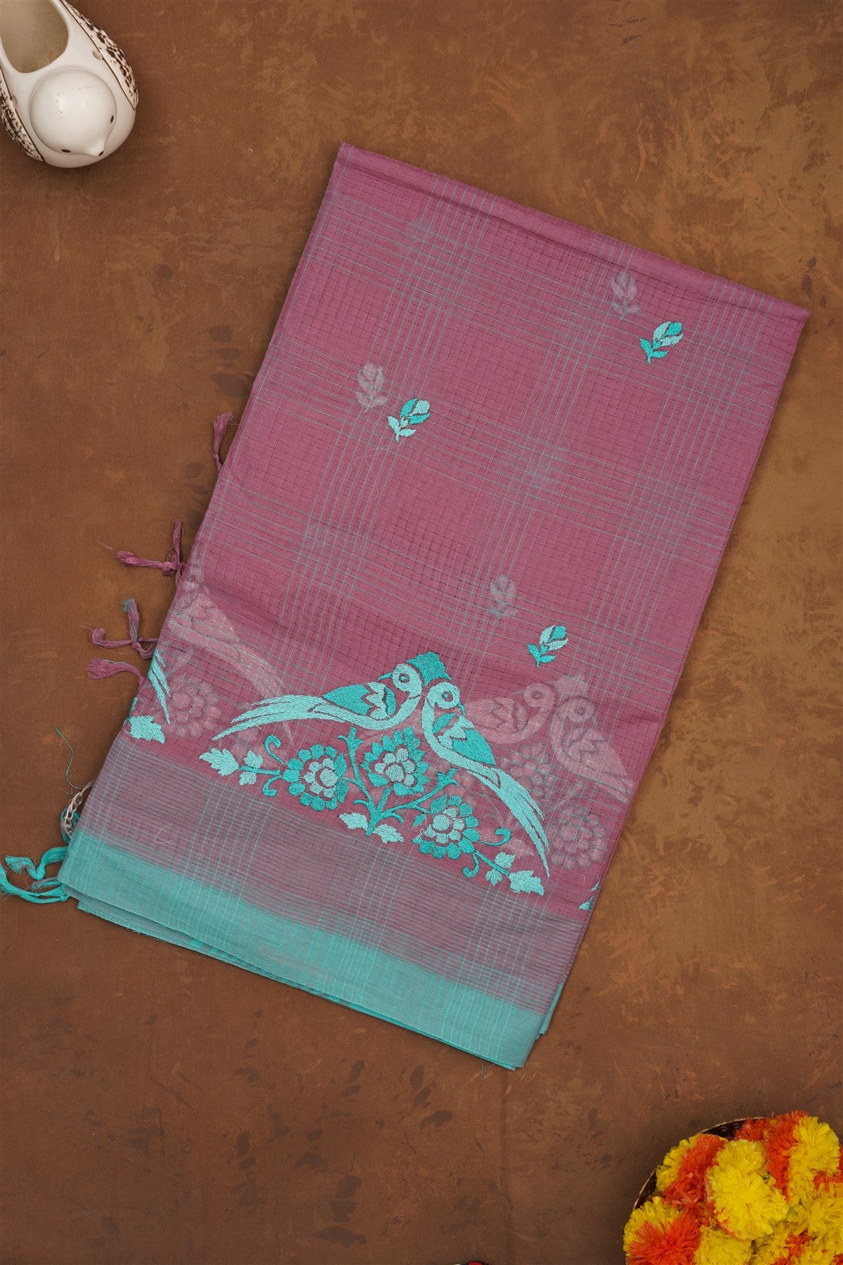 Handloom Cotton Light Purple Saree
