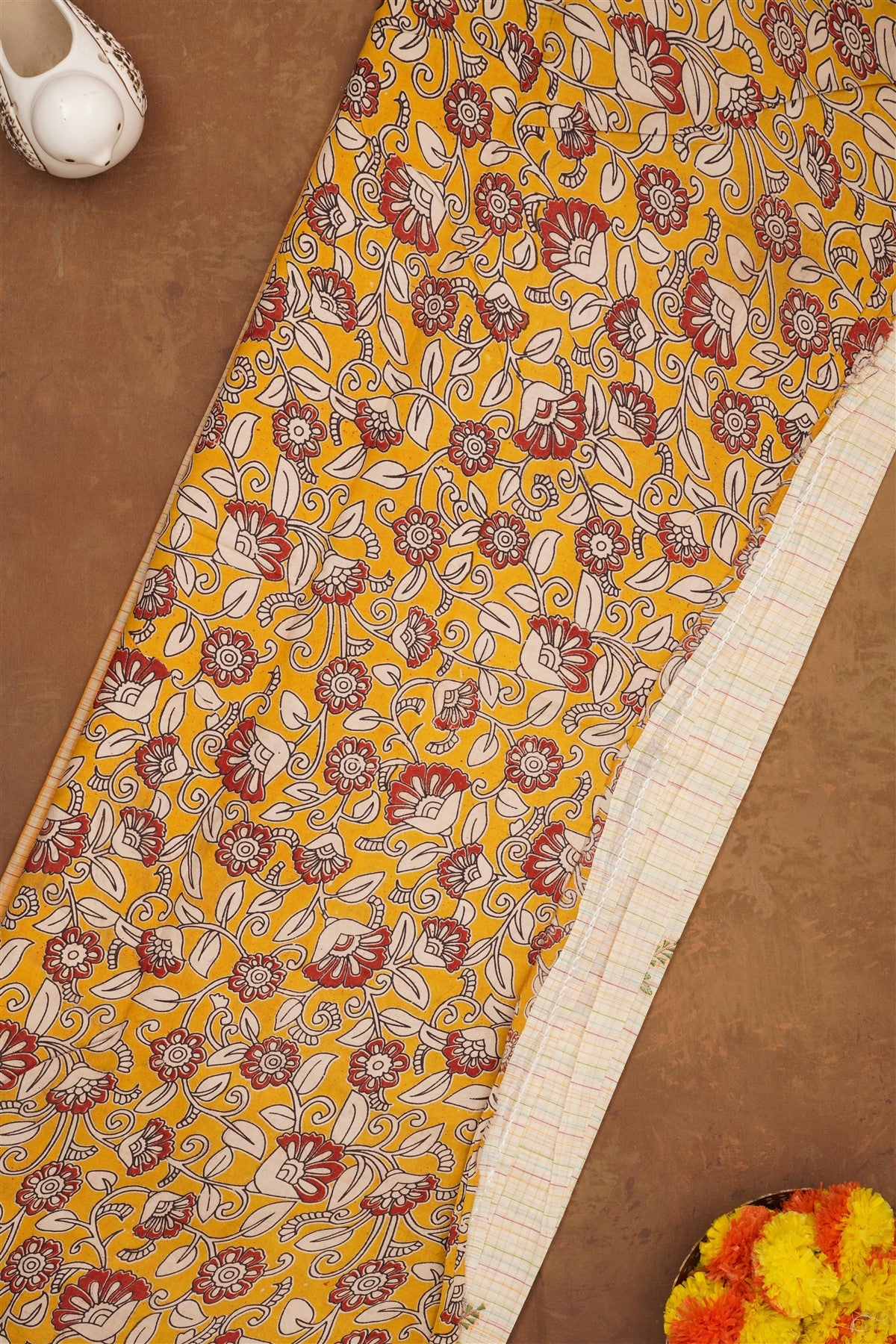 Handloom Cotton Cream Saree