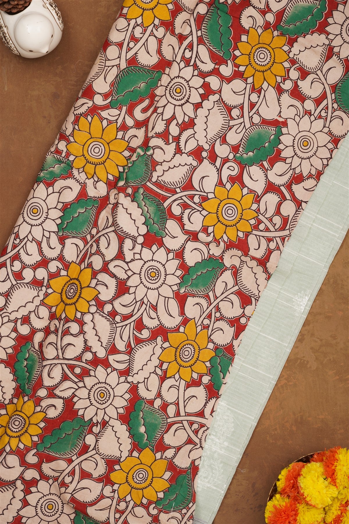 Handloom Cotton Light Green Saree