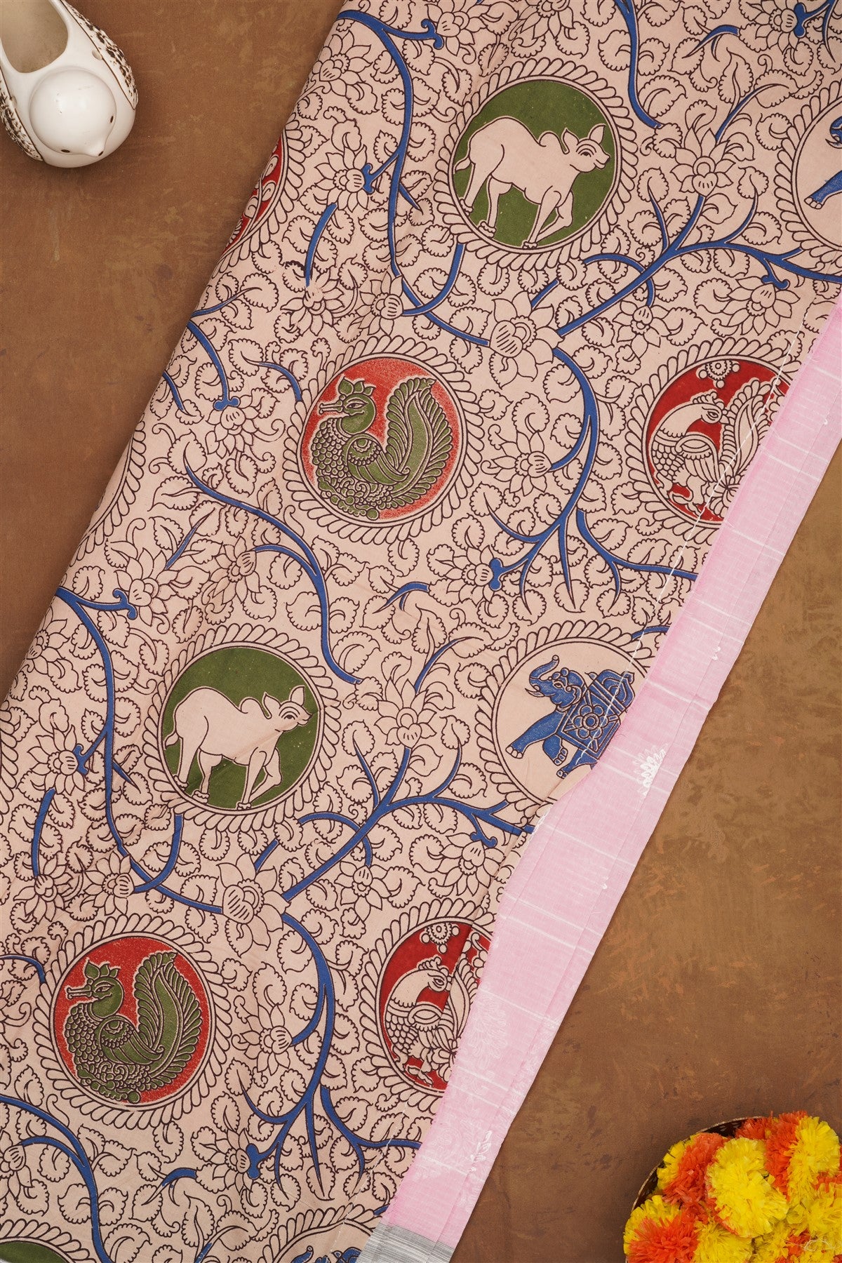Handloom Cotton Light Pink Saree