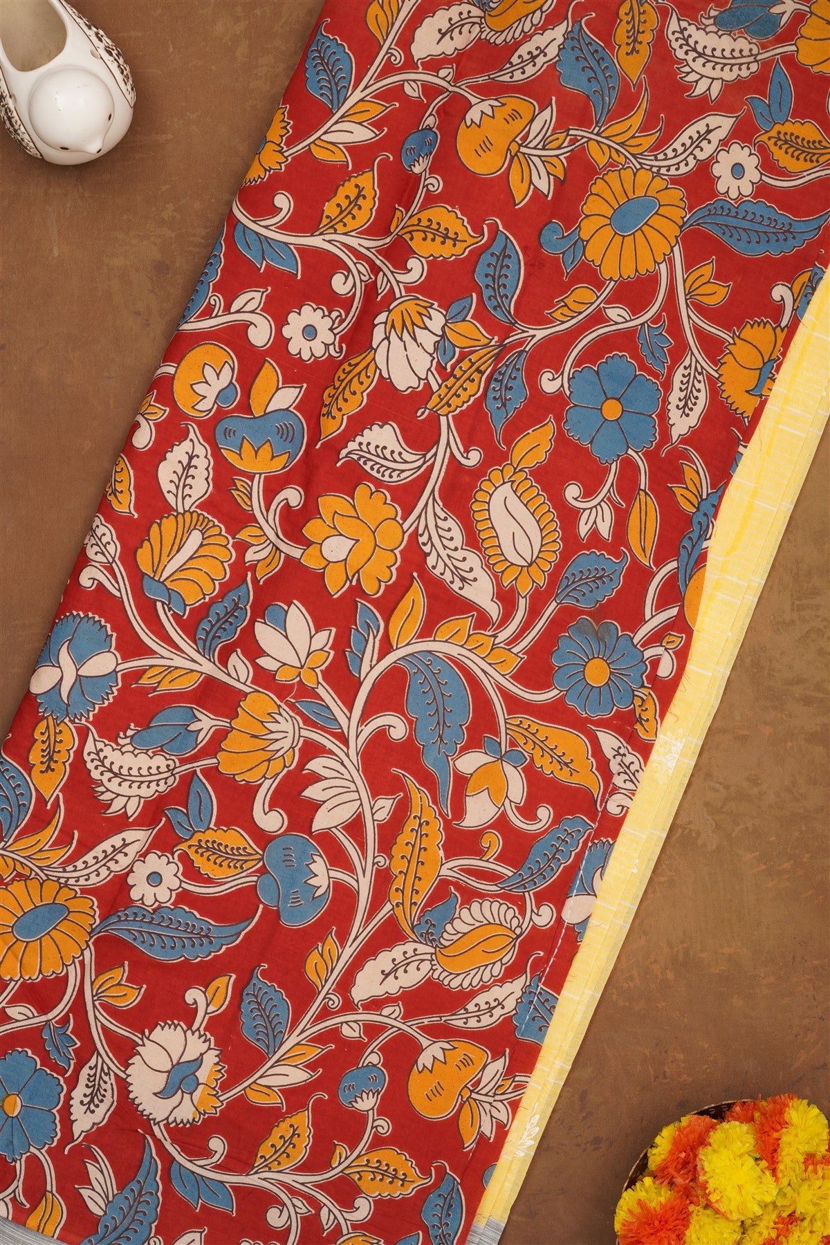 Handloom Cotton Light Yellow Saree