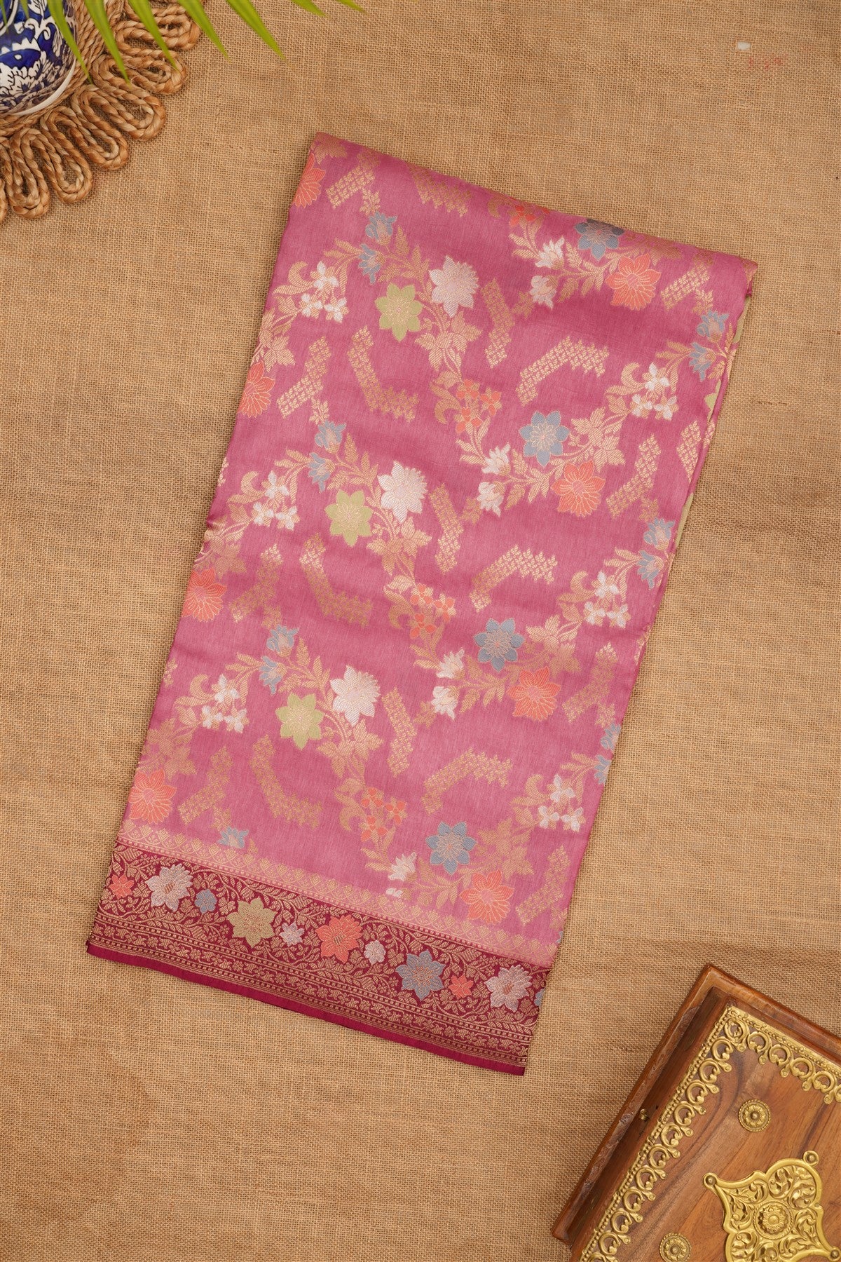 Banarasi Silk Light Pink Saree