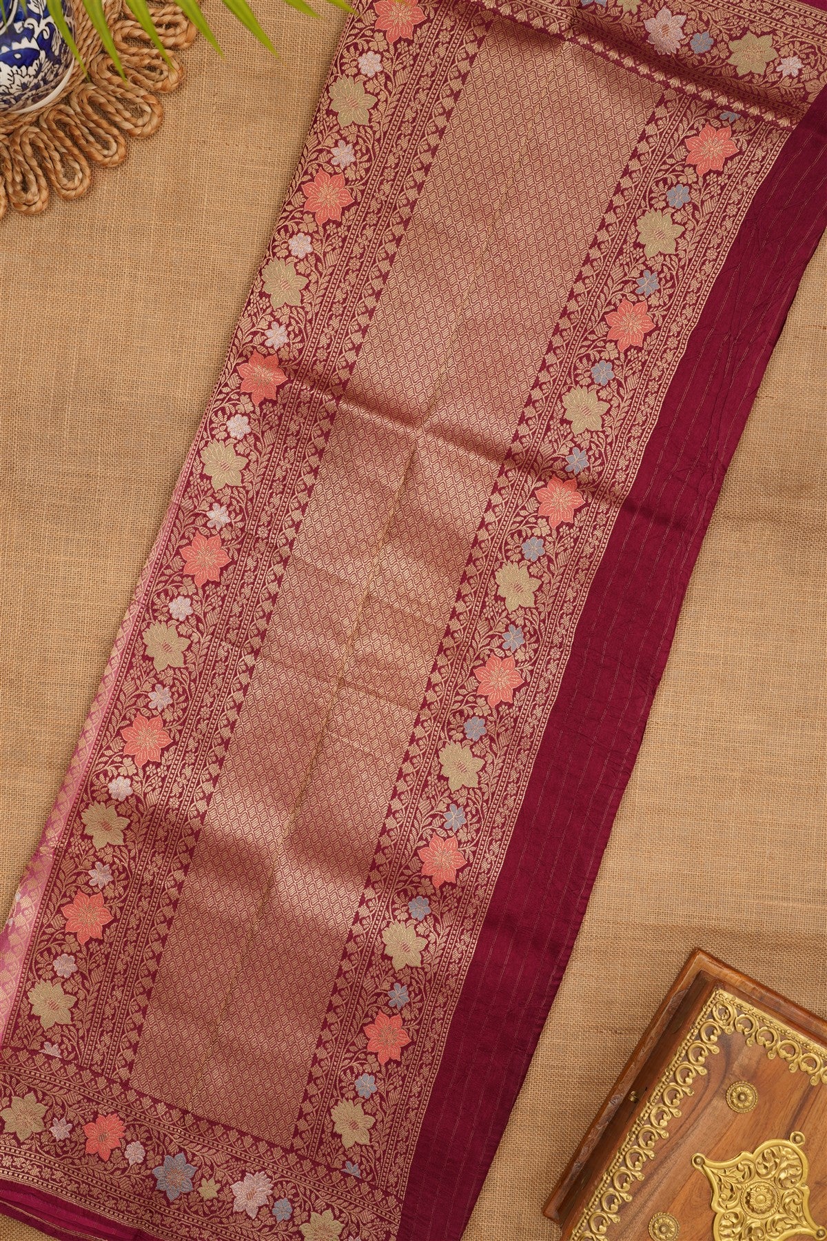 Banarasi Silk Light Pink Saree