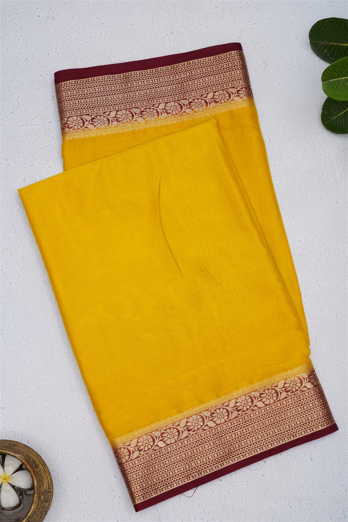 Banarasi Silk Yellow Saree