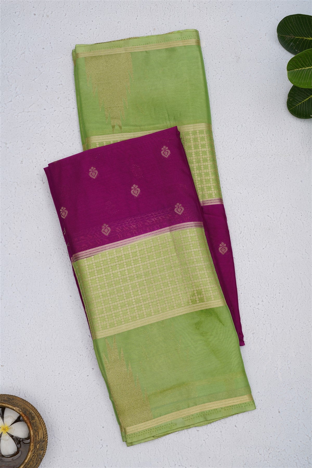 Fancy Crepe Silk Dark Purple Saree