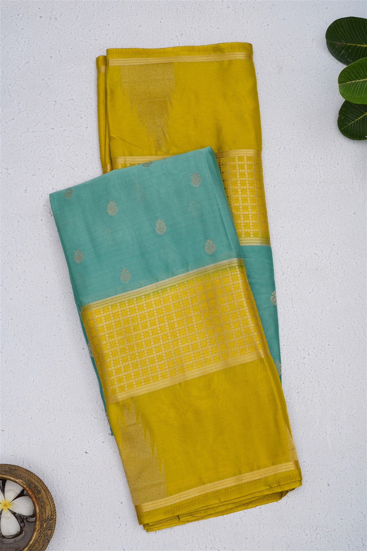 Fancy Crepe Silk Sea Green Saree