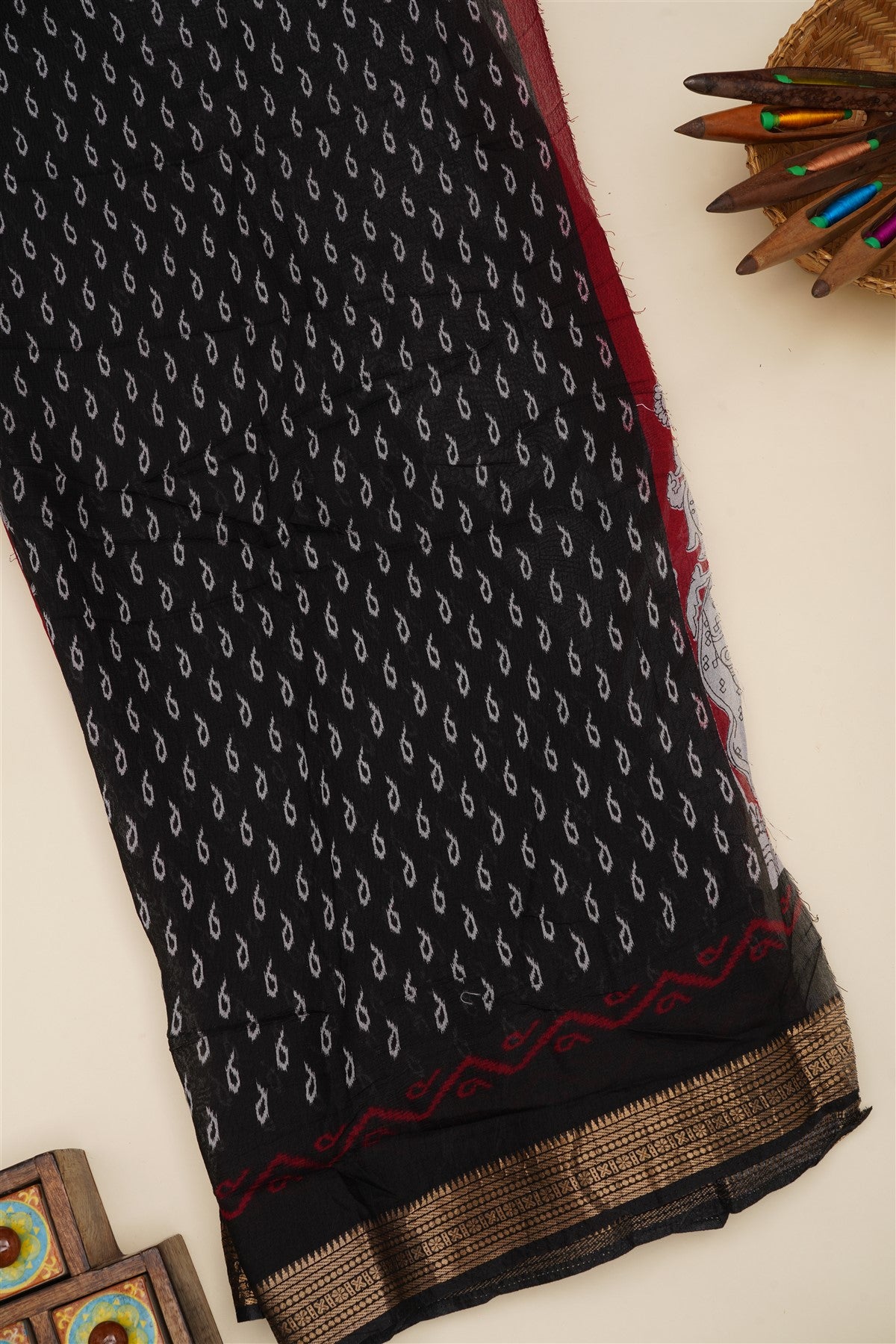 Fancy Crush Chiffon Maroon Saree
