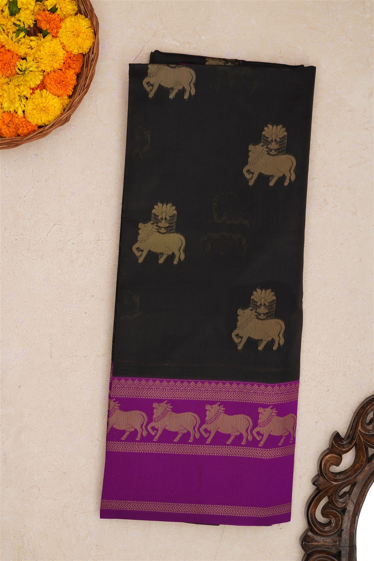 Fancy Silk Black Saree