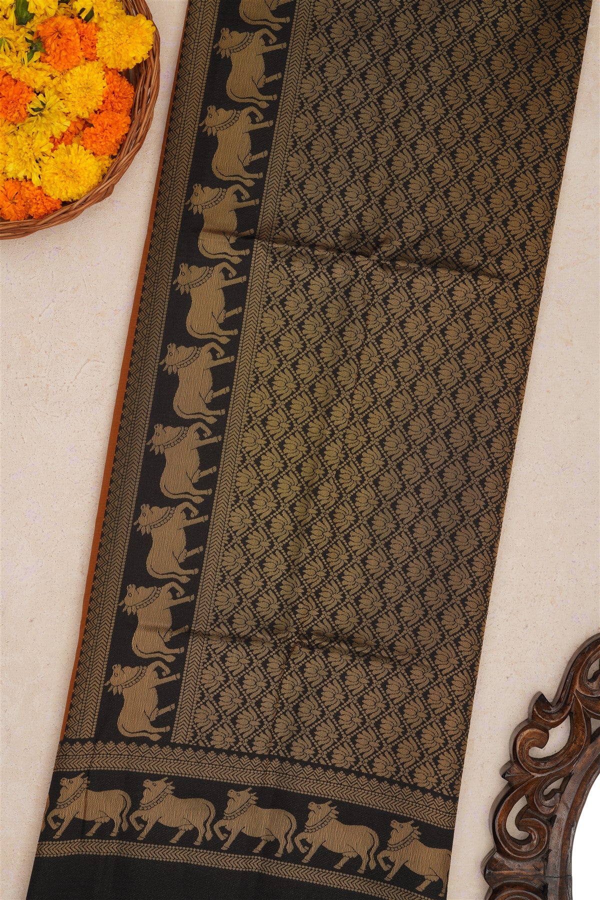 Fancy Silk Brown Saree