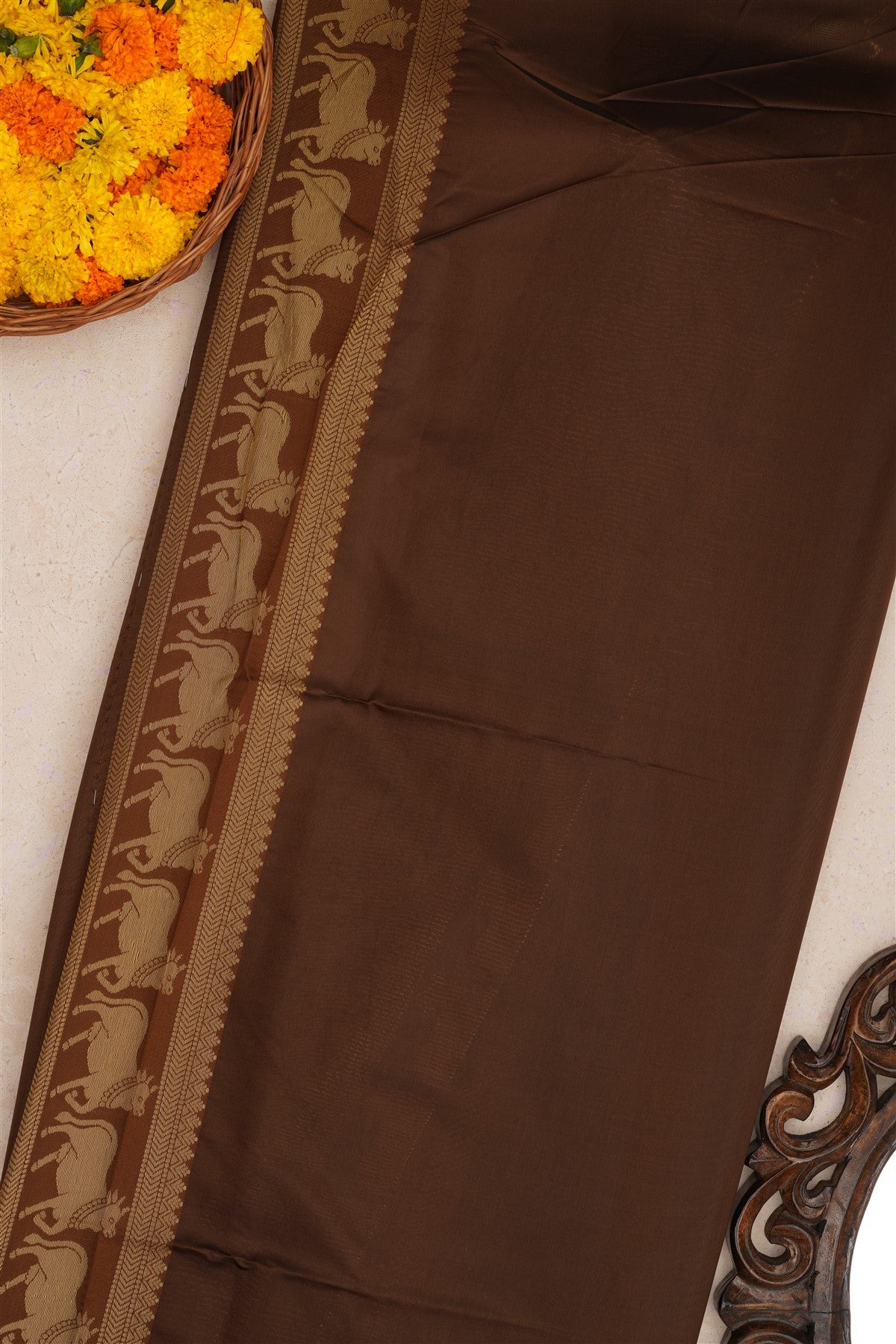 Fancy Silk Dark Mustard Saree